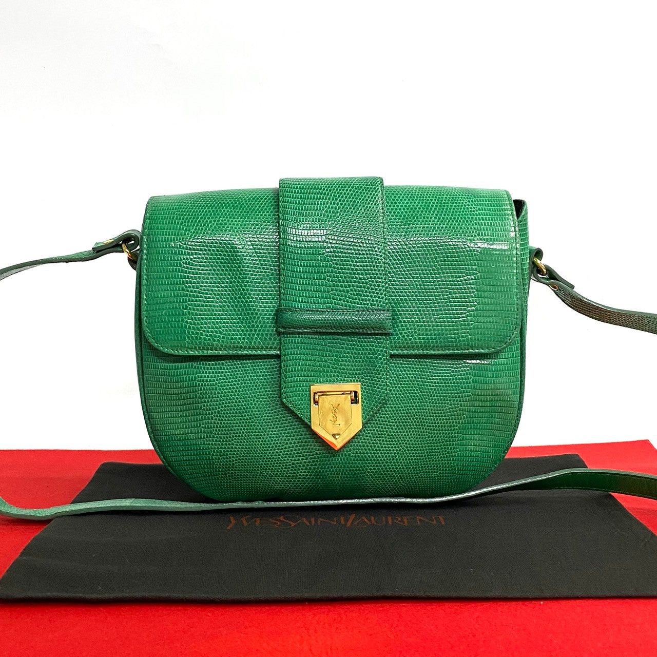 Yves Saint Laurent Yves Saint Laurent Shoulder Bag Green Leather - Exotic Size ONE SIZE - 1 Thumbnail