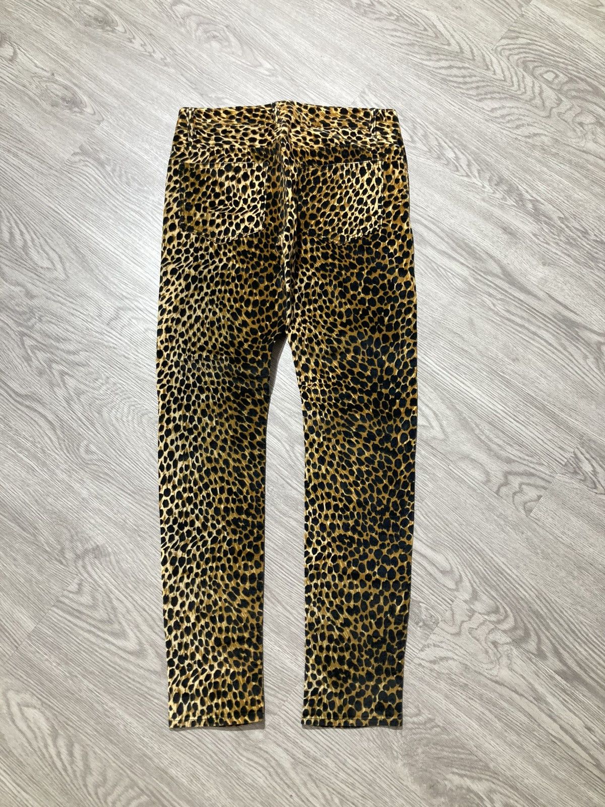 Japanese Brand 2000s Loaf Leopard Motif Waxed Slim Fit Pants Lgb Size US 28 / EU 44 - 7 Thumbnail