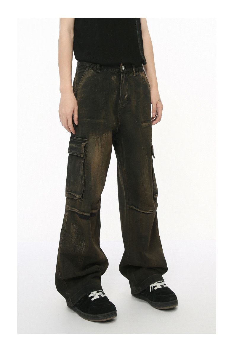 Japanese Brand × Jean Street retro multi-pocket distressed workwear jeans Size US 32 / EU 48 - 3 Thumbnail