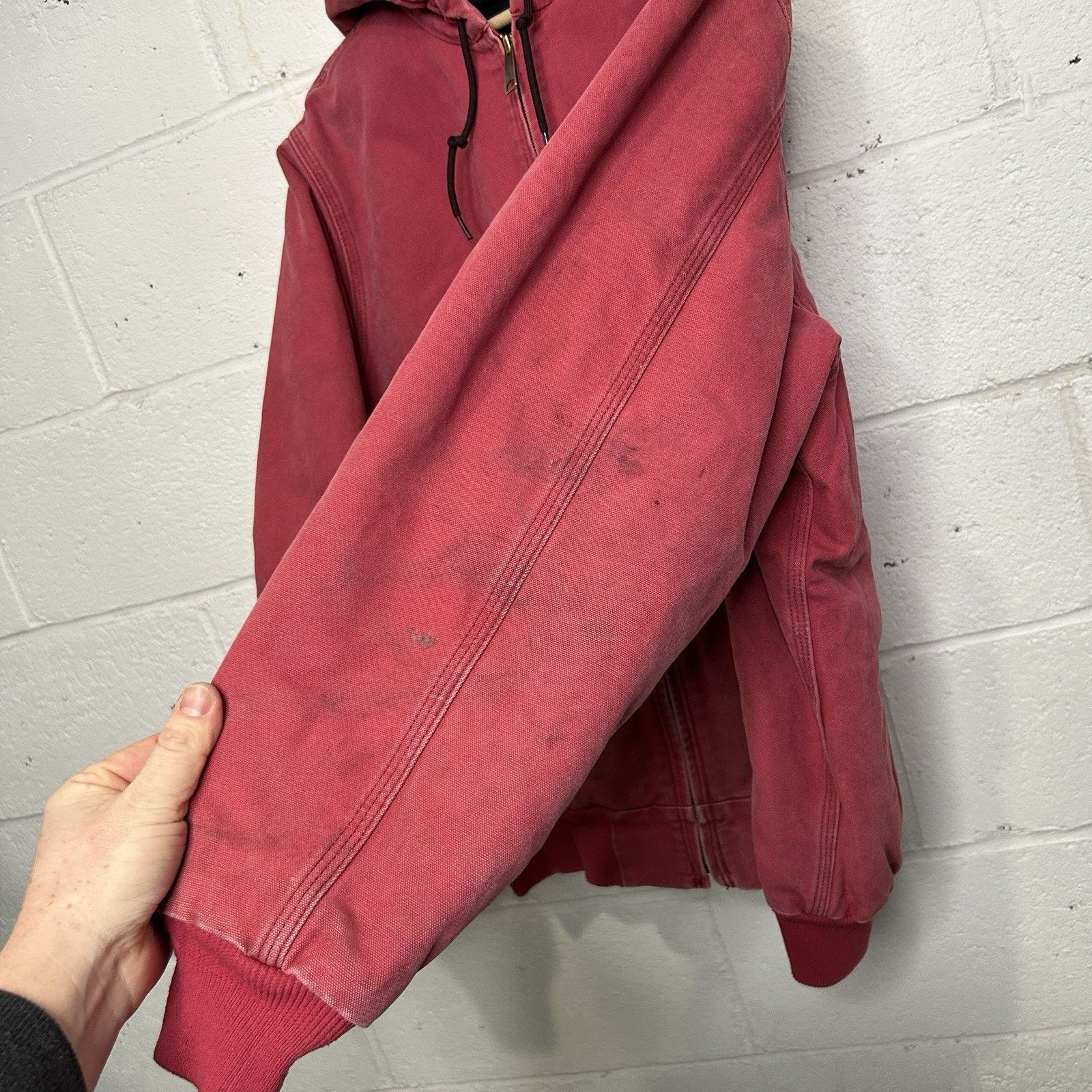 Carhartt Y2K Carhartt Quilted Hooded Jacket “Crabapple Pink” WJ130 Size US XL / EU 56 / 4 - 5 Thumbnail