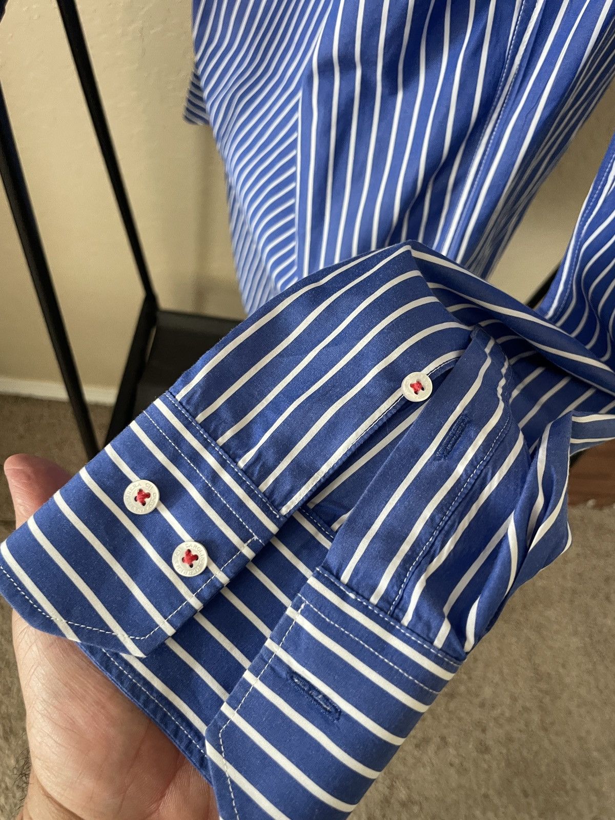 Carolina Herrera Striped Button Down shirt Size US M / EU 48-50 / 2 - 7 Thumbnail