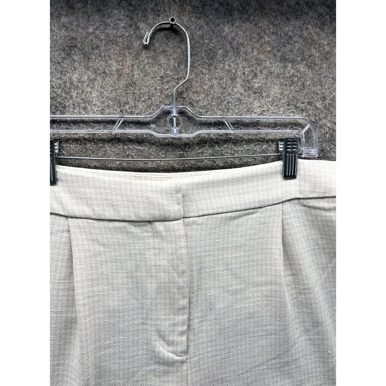 Vintage House Of Harlow 1960 Shorts Womens Large Beige Check Tweed Pleated Chino Casual Size 36" / US 14 / IT 50 - 7 Thumbnail