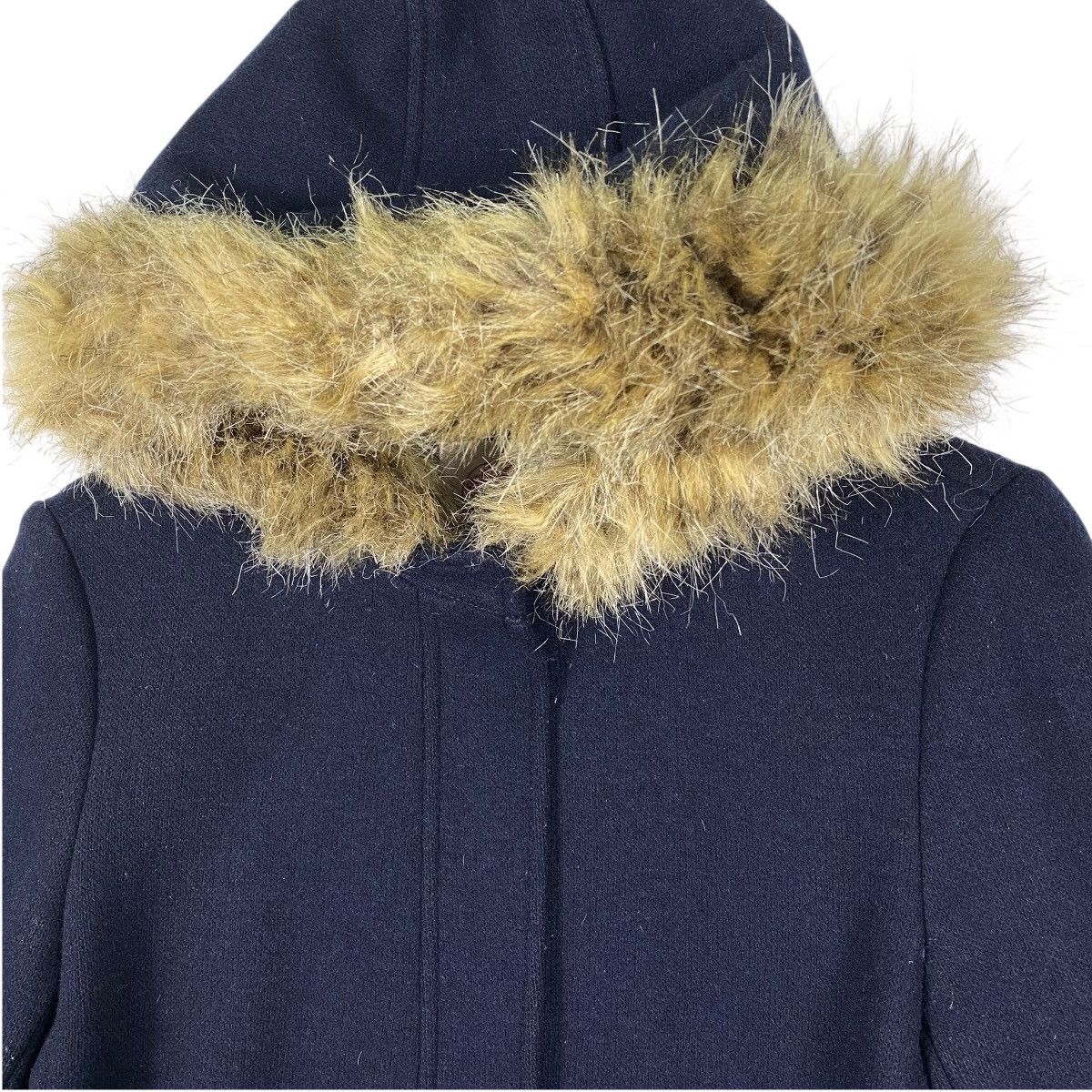 Brooks Brothers Brooks Brothers Red Fleece Wool Coat, Navy Blue Faux Fur Size XS / US 0-2 / IT 36-38 - 5 Thumbnail