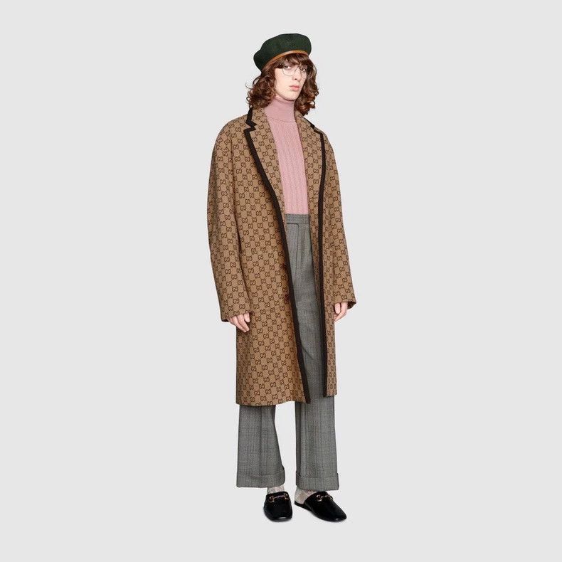 Gucci Gucci Men's GG Print Wool Coat-2506 Size US L / EU 52-54 / 3 - 8 Thumbnail