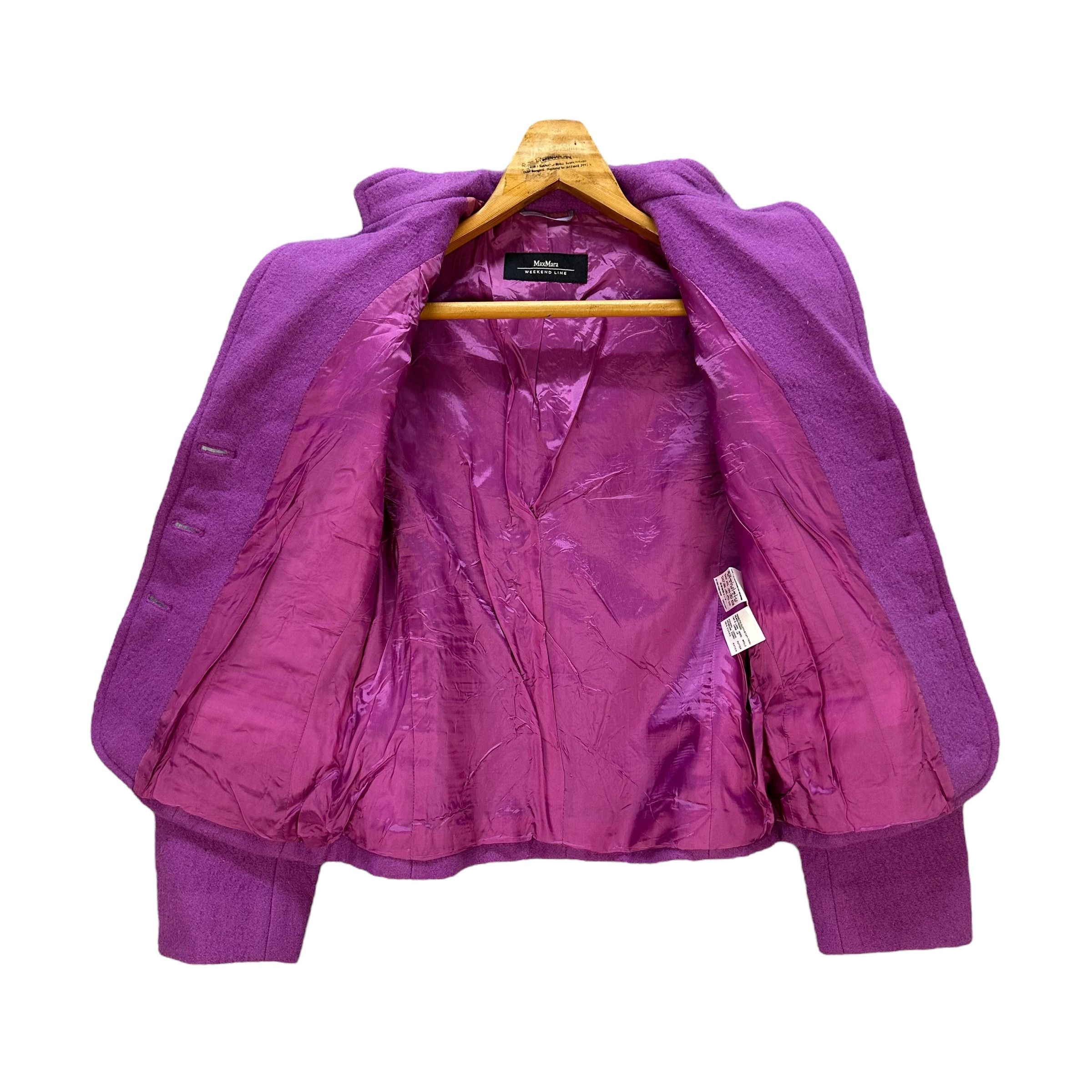 Max Mara Max Mara Purple Wool Double Collar Jacket #9132-60 Size M / US 6-8 / IT 42-44 - 6 Thumbnail