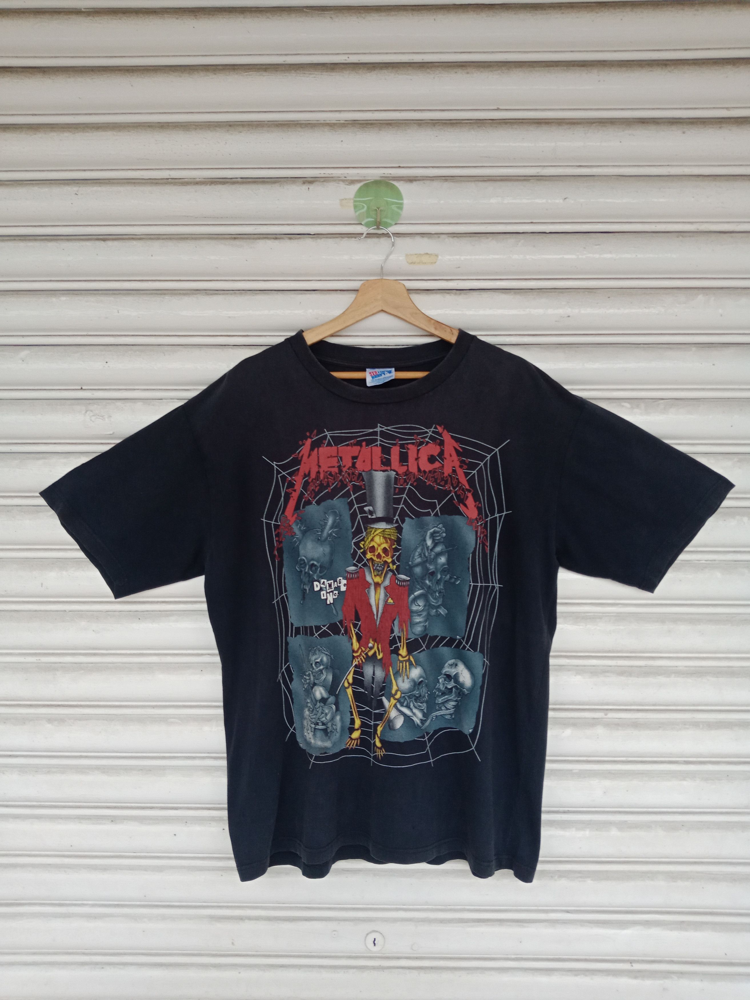 Metallica Damage Inc. Tour Band Tee, Back Graphics, Honesty is My Only Excuse, Gildan Heavy Cotton Men's Size High Quality by Rock Off - UK