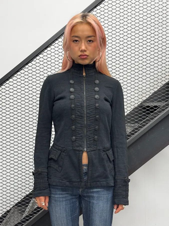 Polo Ralph Lauren 2010s Ralph Lauren Black Avant-Garde Officer Jacket Size S / US 4 / IT 40 - 3 Thumbnail