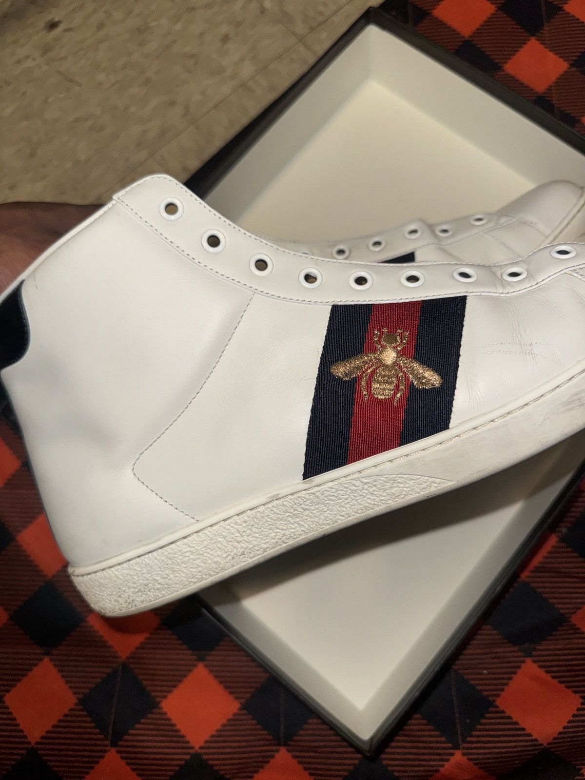 Gucci Gucci Ace Bee Sneakers White | Men’s size 12 | Box included Size US 12 / EU 45 - 2 Thumbnail