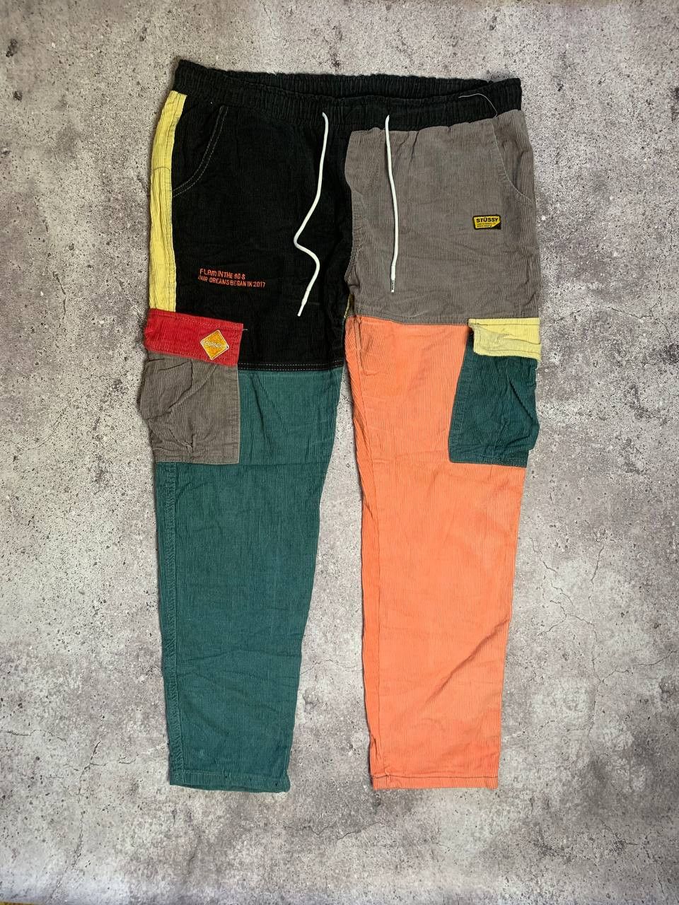 Shein Vintage Y2K Courdoroy Cargo Pants Stussy style Patchwork Size US 32 / EU 48 - 1 Thumbnail