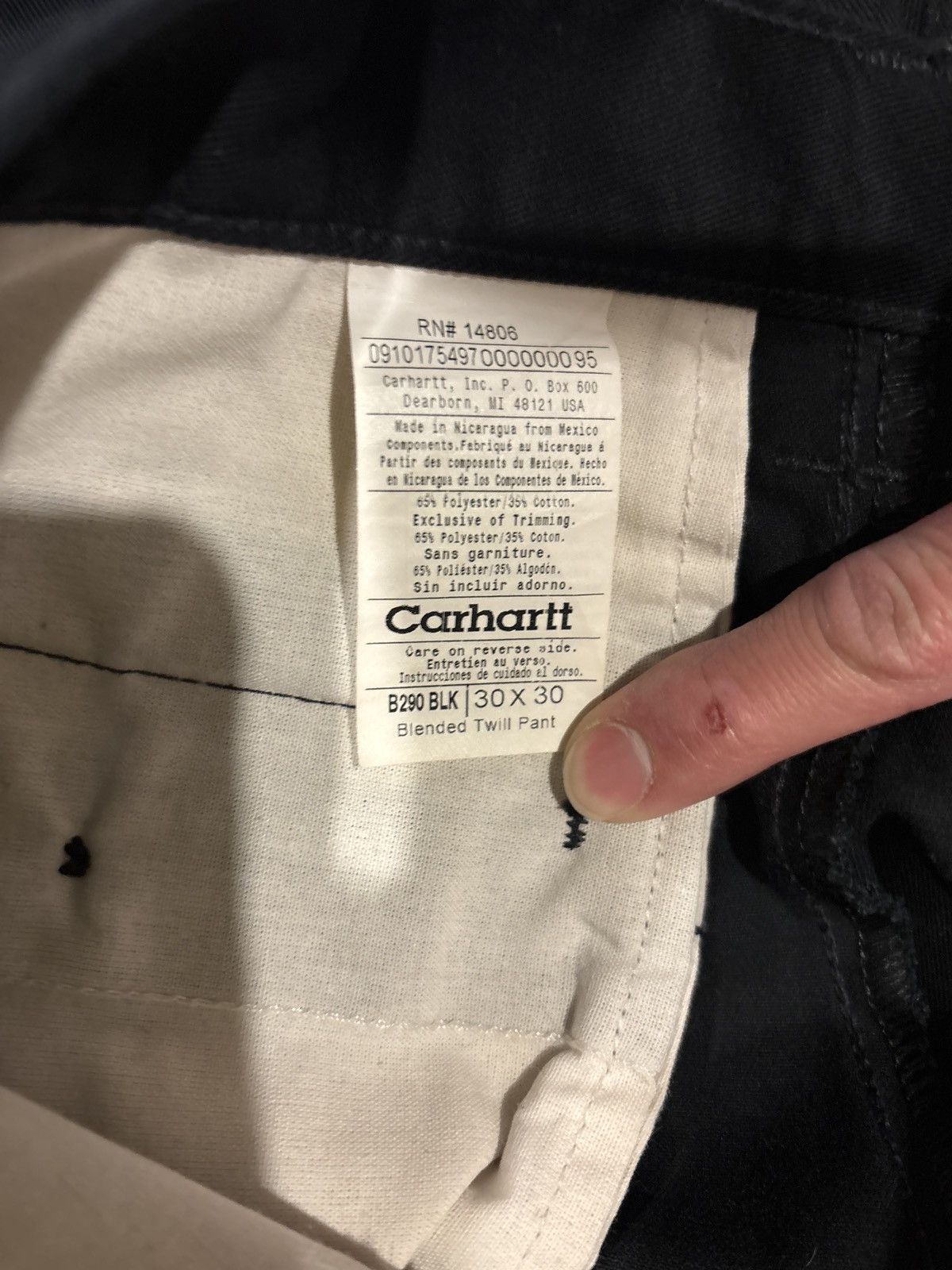 Carhartt Carhartt black workwear khaki pants Size US 30 / EU 46 - 4 Thumbnail