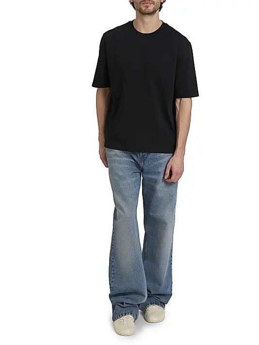 AMI os11x0226 Small Embossed Ami de Coeur T-Shirt In Black Size US M / EU 48-50 / 2 - 2 Thumbnail