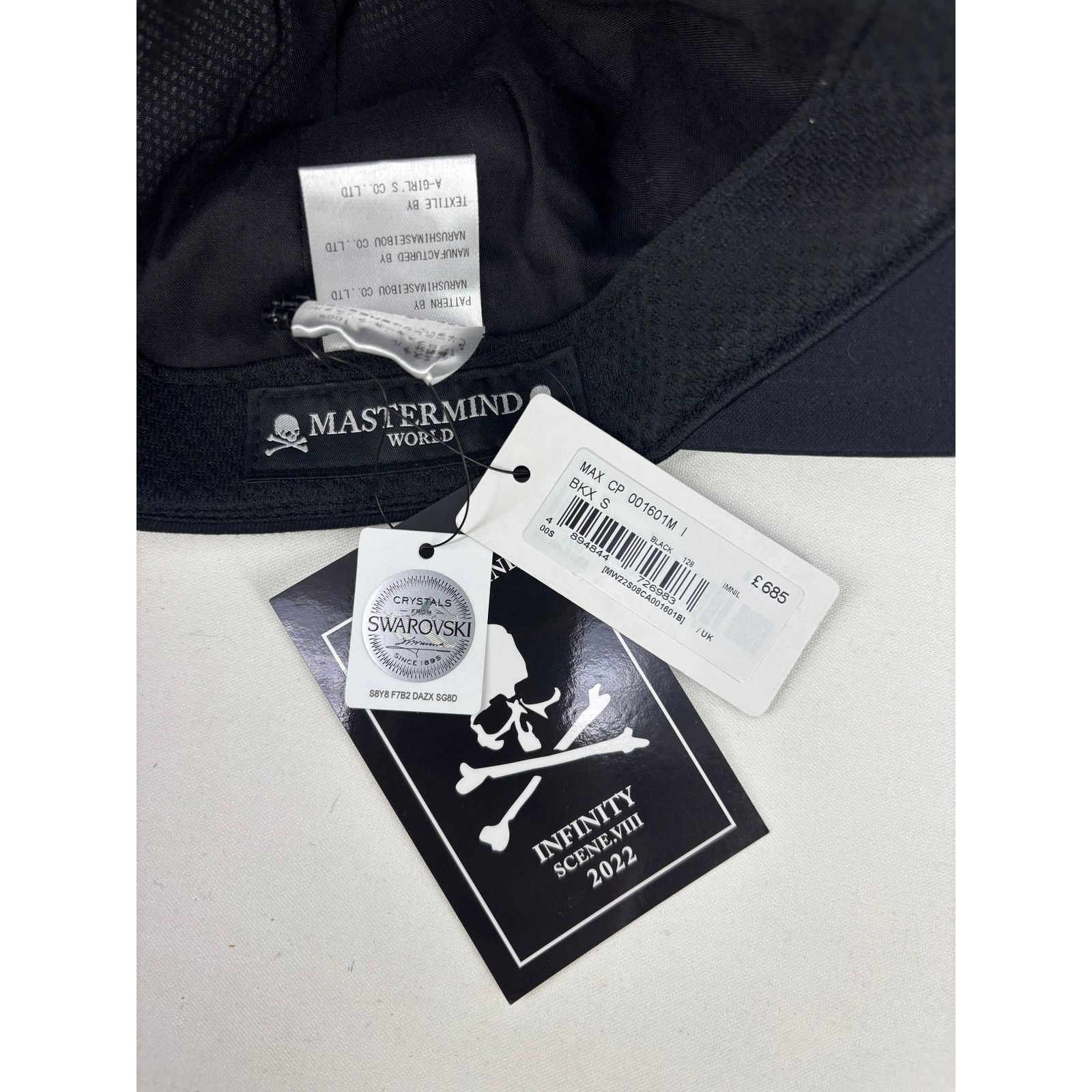 Mastermind Japan Mastermind World X Swarovski Black Trucker Hat Size Small Size ONE SIZE - 7 Thumbnail