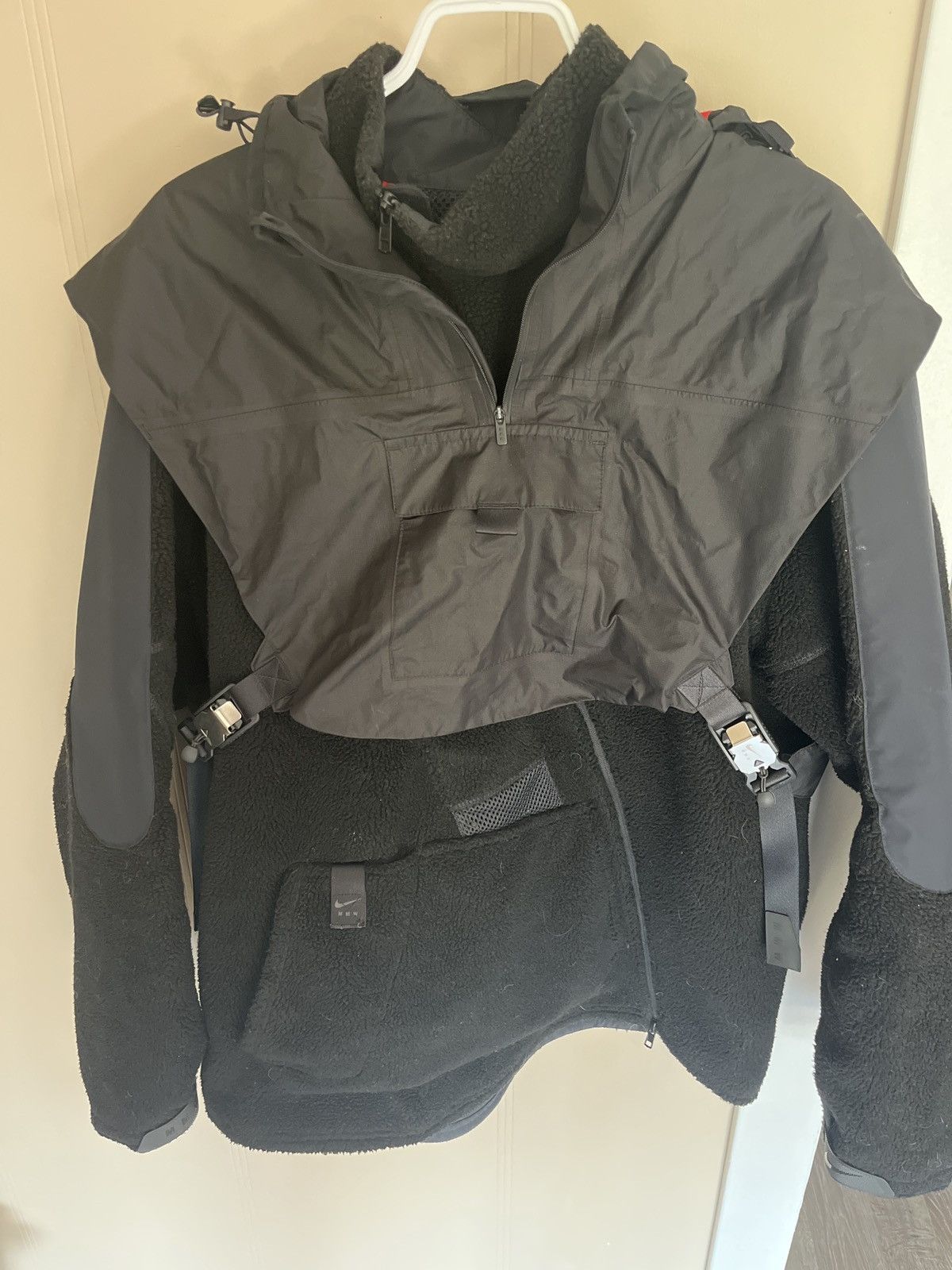 image of Mmw Nikelab Sherpa Jacket XL in Black, Men's