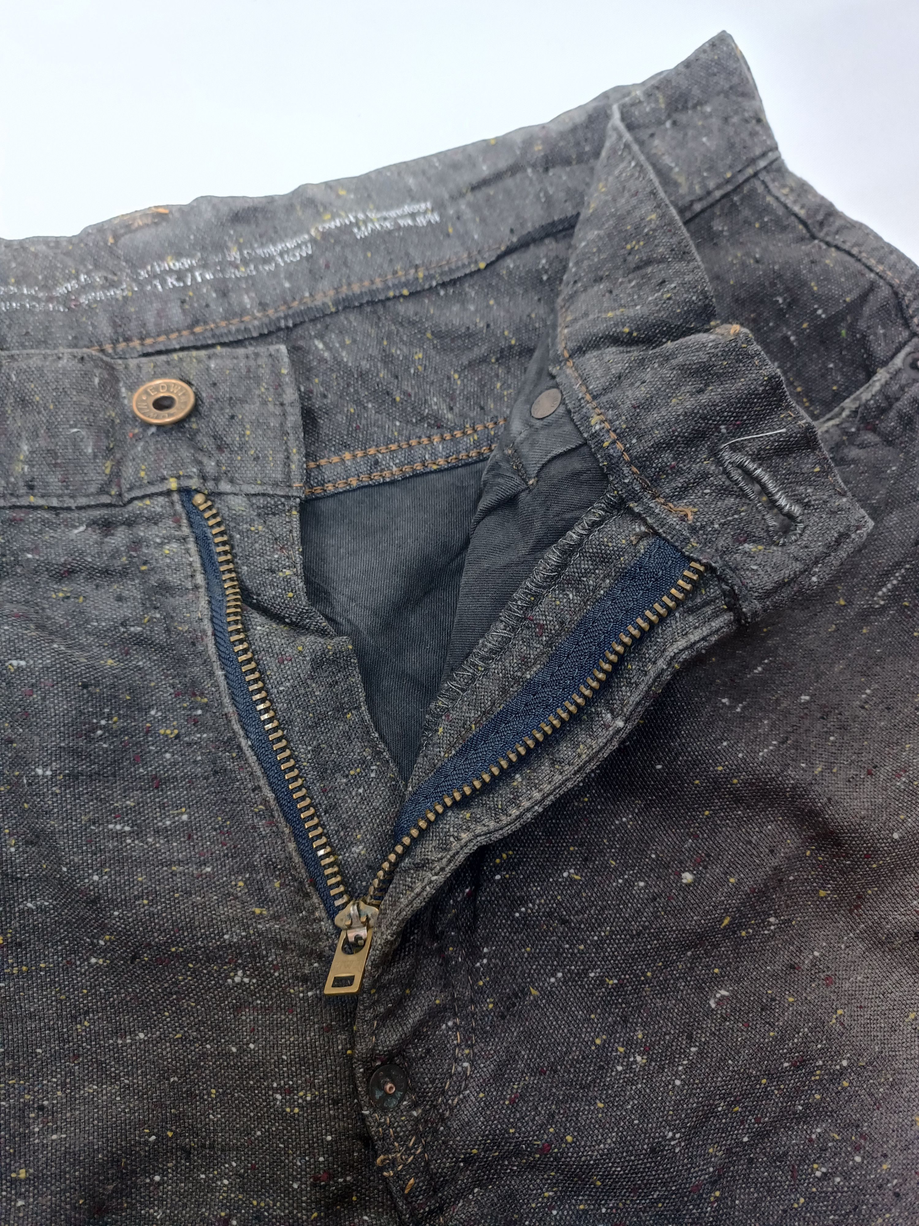Edwin Vintage Edwin 505 Orange Tab Sun Faded Black Jeans Size US 32 / EU 48 - 9 Thumbnail