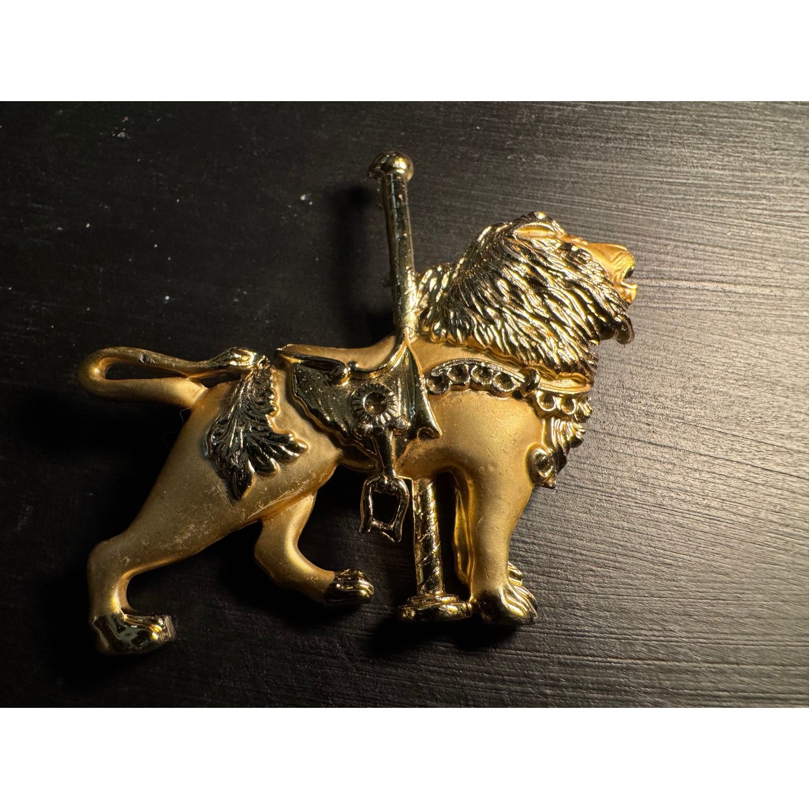 Other Carousel Lion Brooch Rhinestones (Great Detail) Size ONE SIZE - 1 Thumbnail