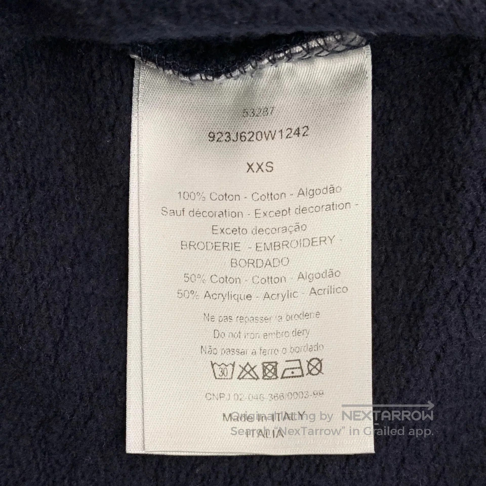 Dior dior navy logo print long sleeve sweatshirt. Size US XXS / EU 40 - 8 Thumbnail
