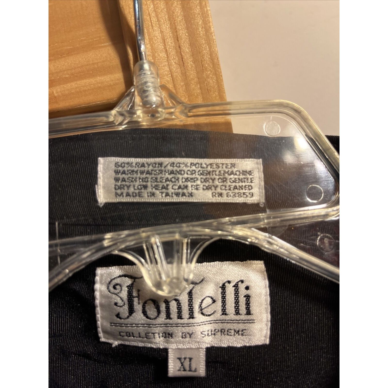 Supreme Fontelli By Supreme VTG Men’s XL Black Rayon Polyester Shirt Size US XL / EU 56 / 4 - 4 Thumbnail