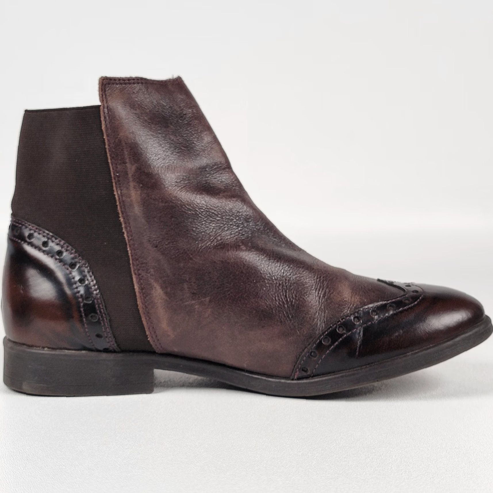 Vintage Cremades Brown Leather 39 Women's Boots Spain Leather Bootie Pull On M EU 39 US 8 Womens Size US 9 / IT 39 - 6 Thumbnail