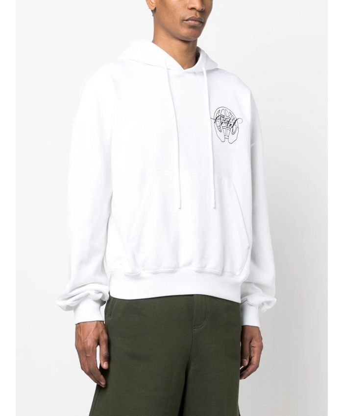 Off-White o1w1db10824 Hand Arrow Boxy Hoodie in White Size US XL / EU 56 / 4 - 4 Thumbnail