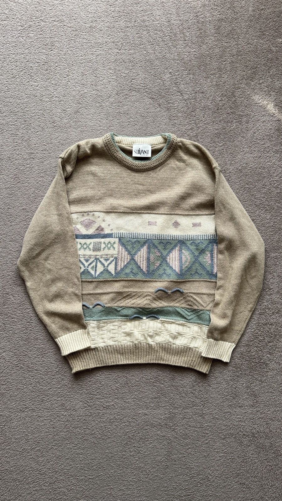 Coogi Coogi Grandpa Core Retro Vibe Vintage Silk Cable Knit Jumper Size US M / EU 48-50 / 2 - 1 Thumbnail