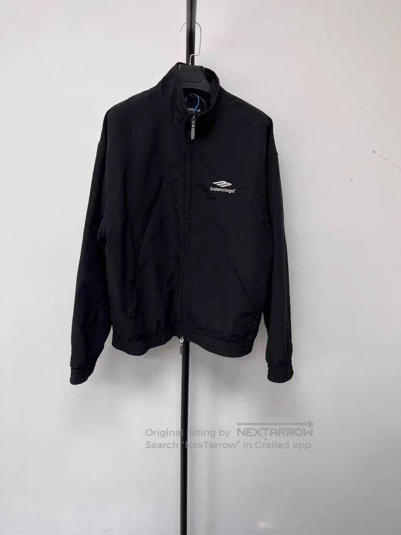 Balenciaga Balenciaga Plain color logo print zip-up stand collar spor Size US L / EU 52-54 / 3 - 1 Thumbnail