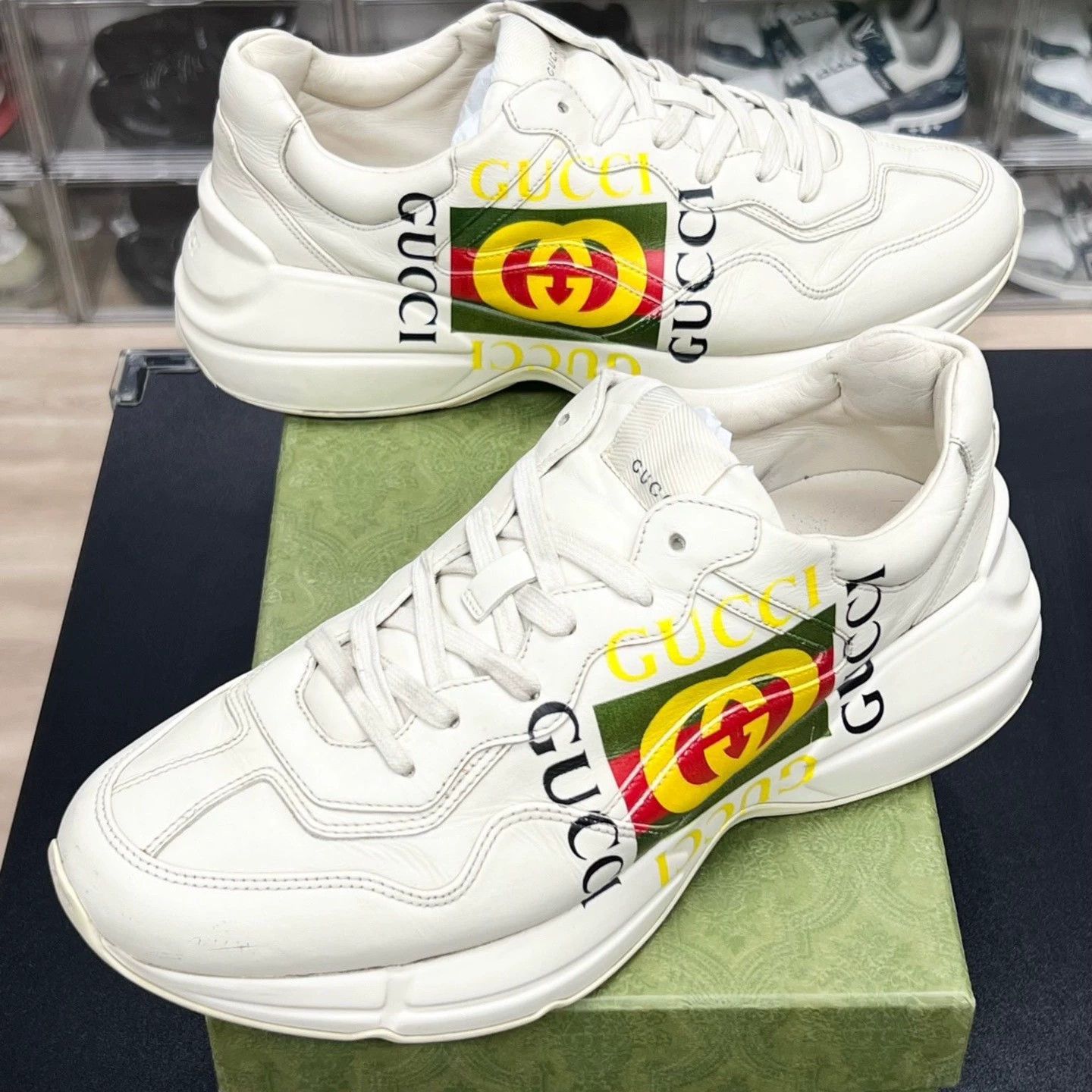 Gucci gucci rhyton dad sneakers with logo Size US 10 / EU 43 - 1 Thumbnail