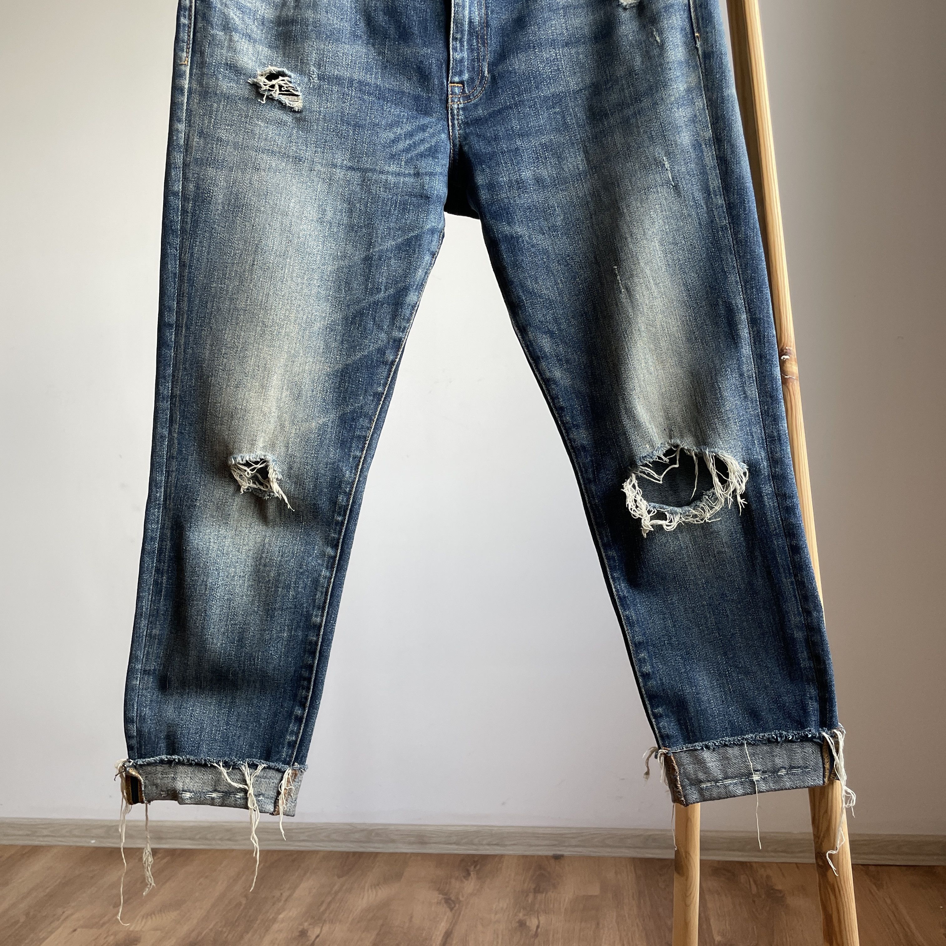Polo Ralph Lauren Polo Ralph Lauren Womens Tompkins Skinny Distressed Denim Size 32" / US 10 / IT 46 - 6 Thumbnail