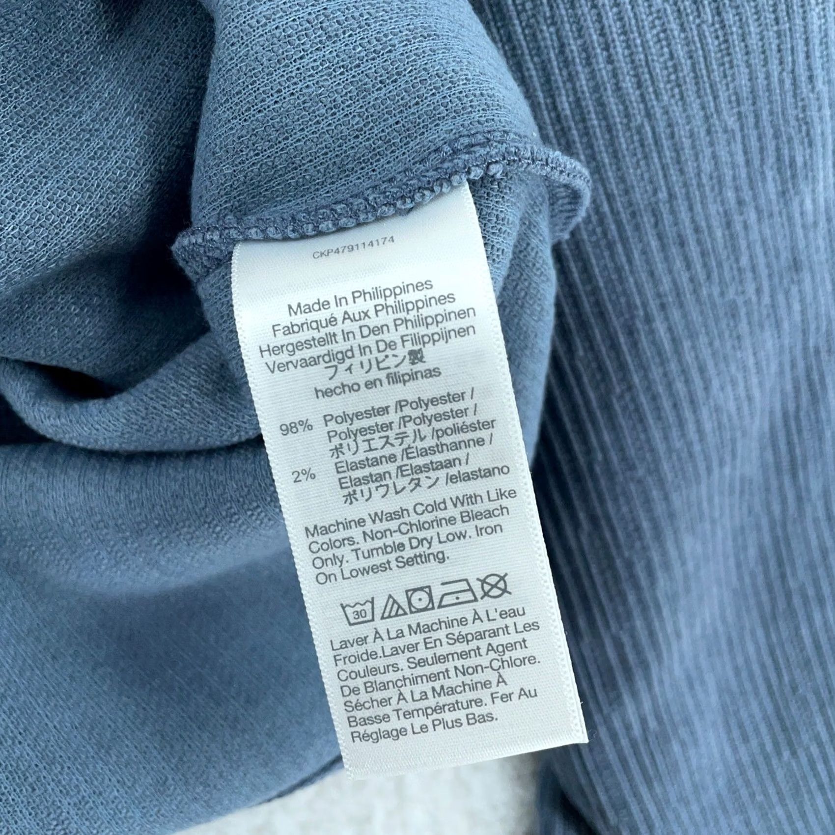 Madewell Madewell Striped Jacquard Funnel Neck Top Womens Large Blue N0517 Size L / US 10 / IT 46 - 5 Thumbnail