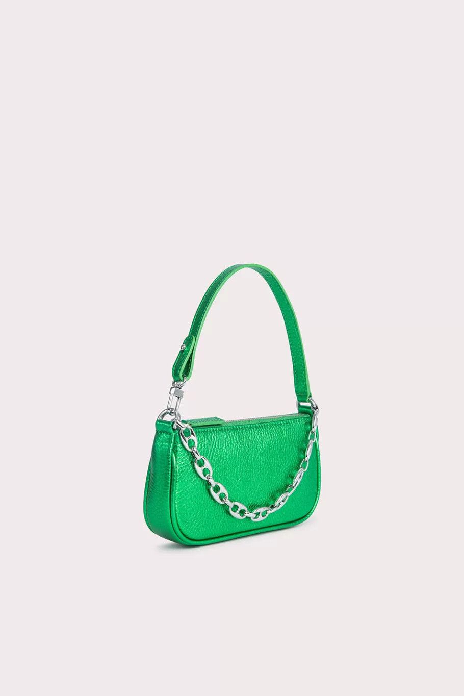 By Far o1mle1224 Size : OS/Metallic Grain Leather Mini Bag in Green Size ONE SIZE - 2 Thumbnail