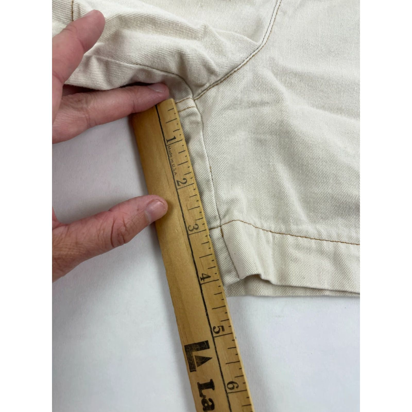 New Republic Republic Shorts Women's Large Tan Vintage Denim High Rise Pull on 100% Cotton Chino Casual Size 28" / US 6 / IT 42 - 5 Thumbnail