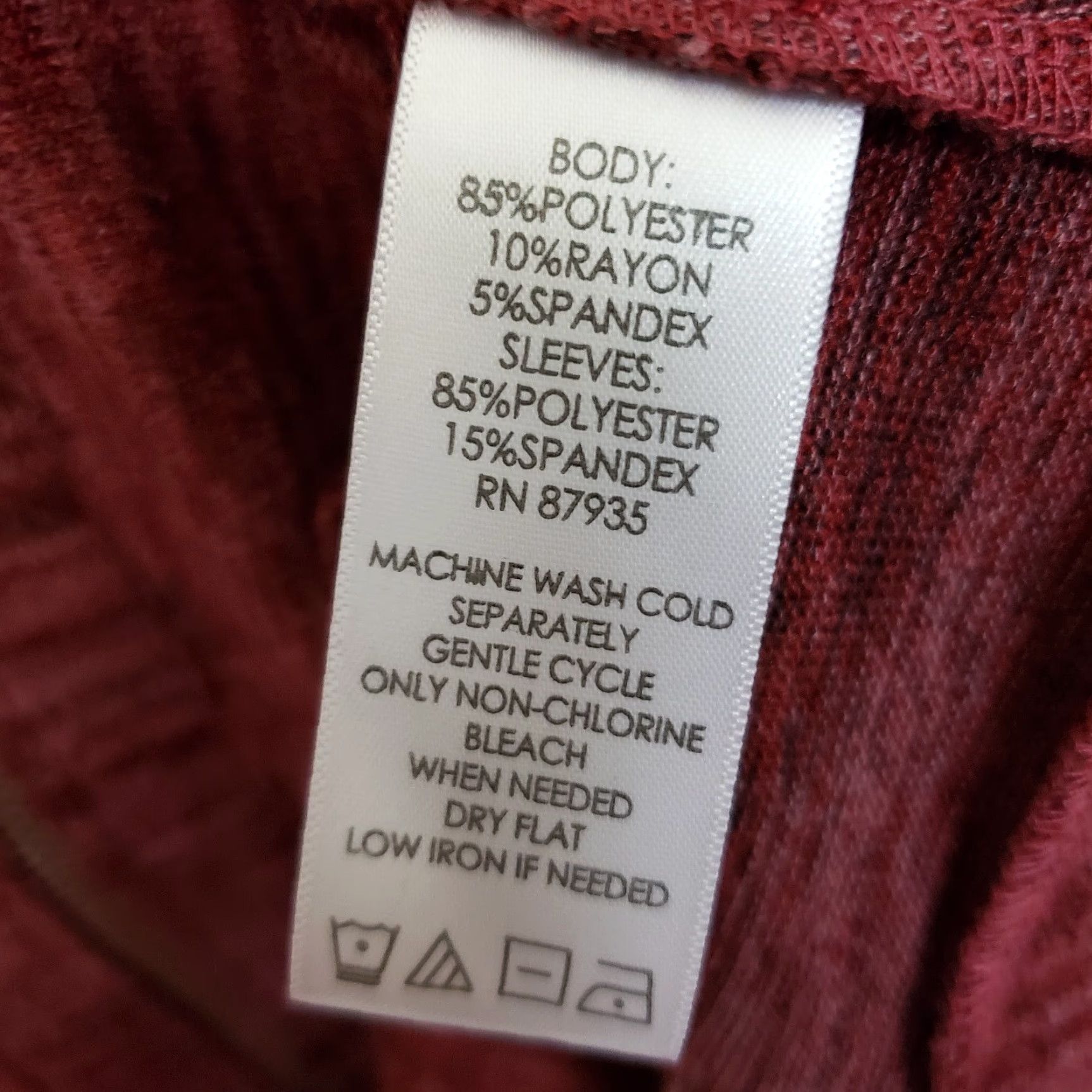 Vintage LOGO Lori Goldstein Womens Cardigan Sz M Red Zip Long Sleeve V-Neck Couture Sweater Size M / US 6-8 / IT 42-44 - 5 Thumbnail
