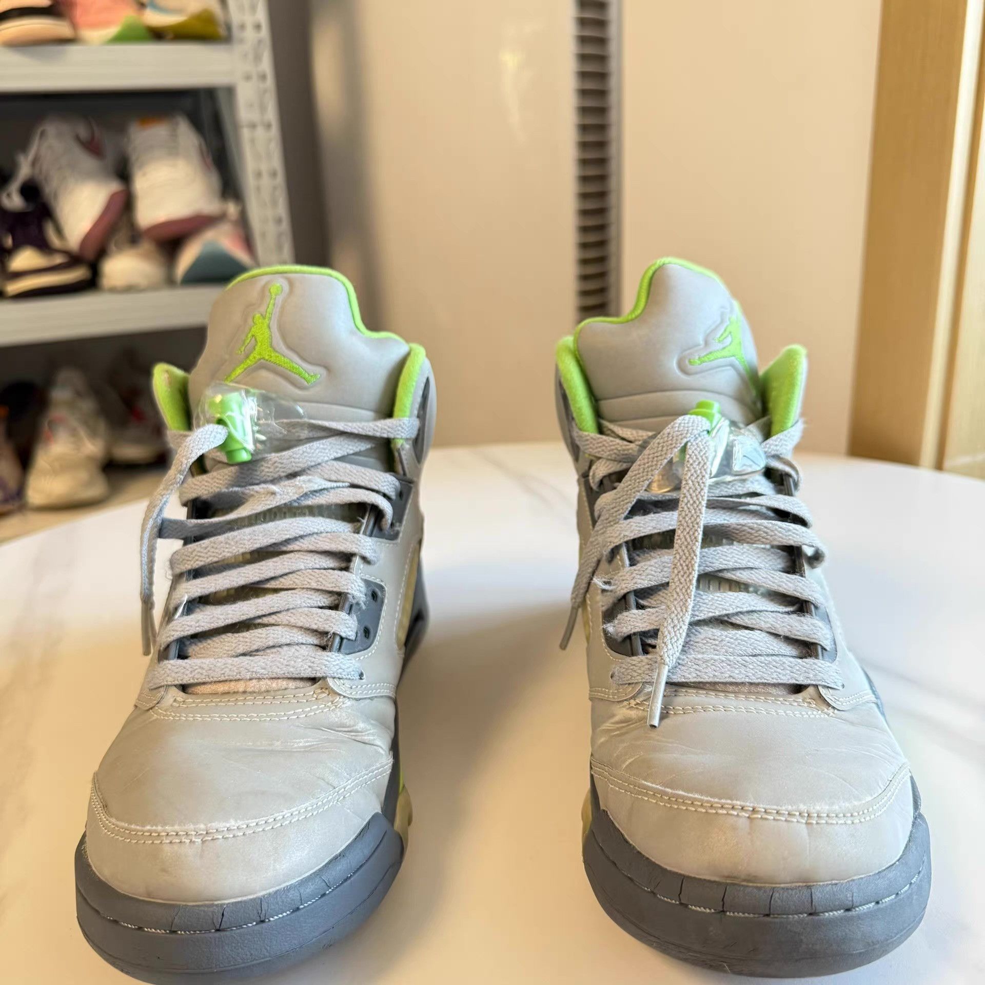 Nike Air Jordan 5 Retro, grey green colorway Q10 Size US 8 / EU 41 - 3 Thumbnail