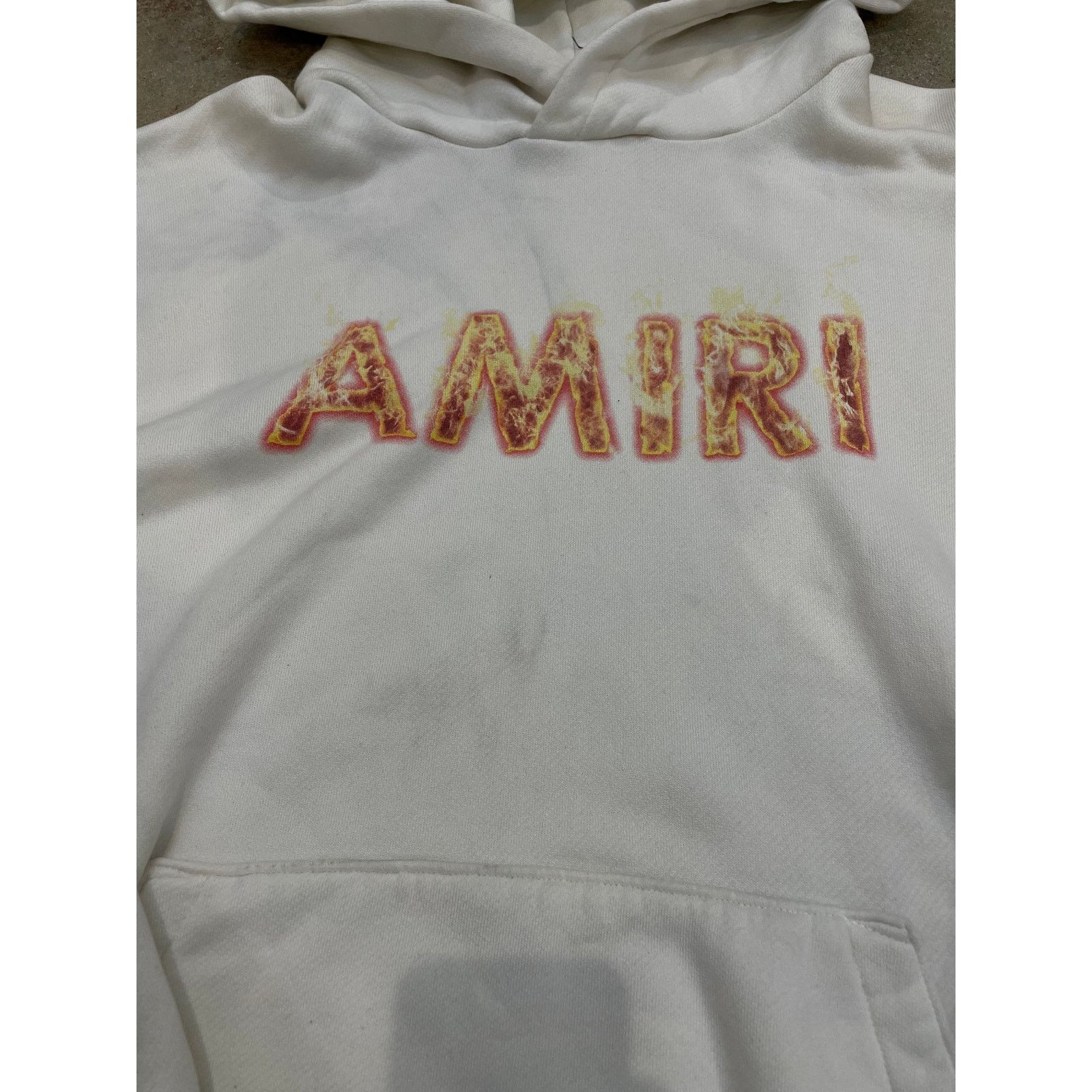 Amiri Amiri Flames Hoodie Cream Used XL Size US XL / EU 56 / 4 - 2 Thumbnail