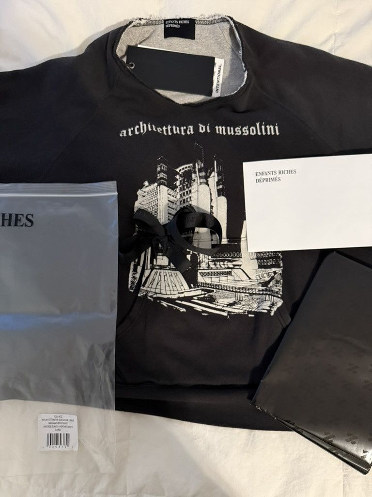 Enfants Riches Deprimes Architettura Di Mussolini Lined Raglan Sweatshirt Size US L / EU 52-54 / 3 - 1 Thumbnail