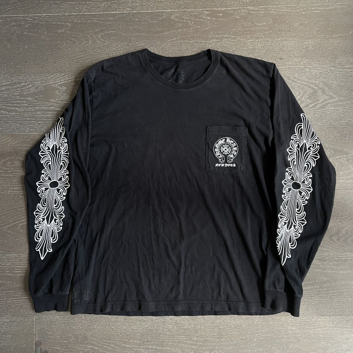 Chrome Hearts CHROME HEARTS Horseshoe Long Sleeve BLACK | Grailed