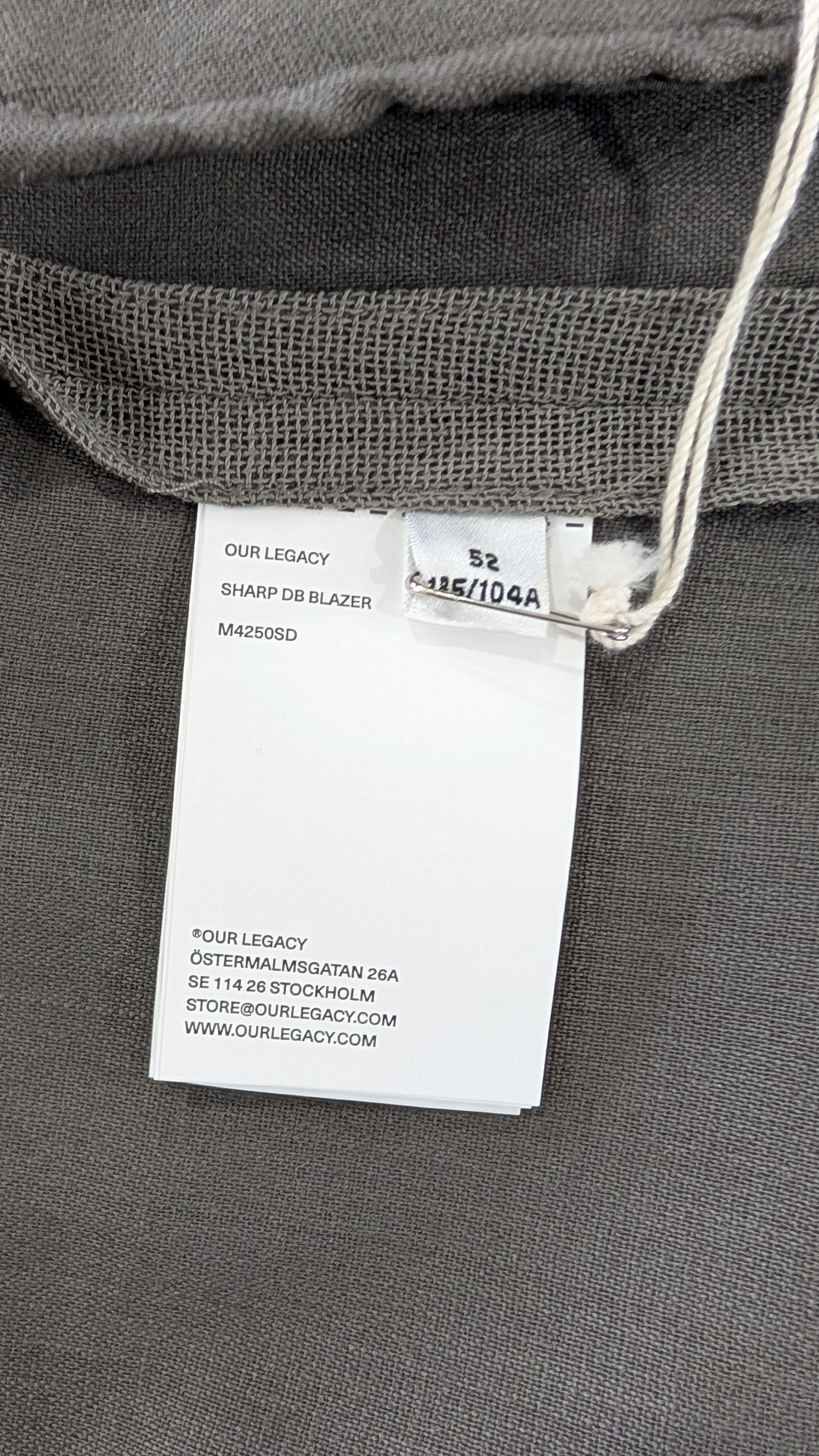 Our Legacy OUR LEGACY Sharp DB Blazer 52 XL Double Grey Weave Size 42L - 14 Thumbnail