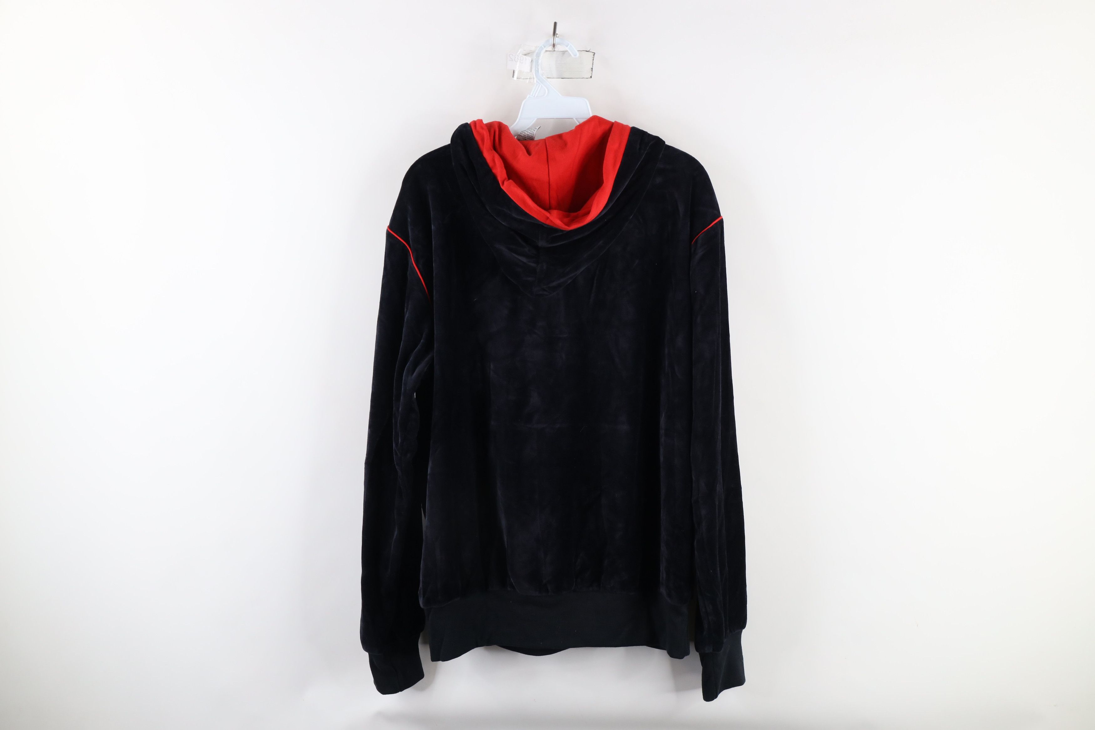 Vintage Vintage 70s Streetwear Blank Velvet Velour Hoodie Sweatshirt Size US L / EU 52-54 / 3 - 9 Thumbnail