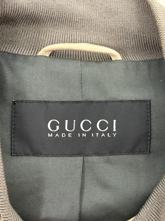 Gucci FW2005 Gucci White & Grey Suede Leather Bomber Jacket Size US M / EU 48-50 / 2 - 10 Thumbnail