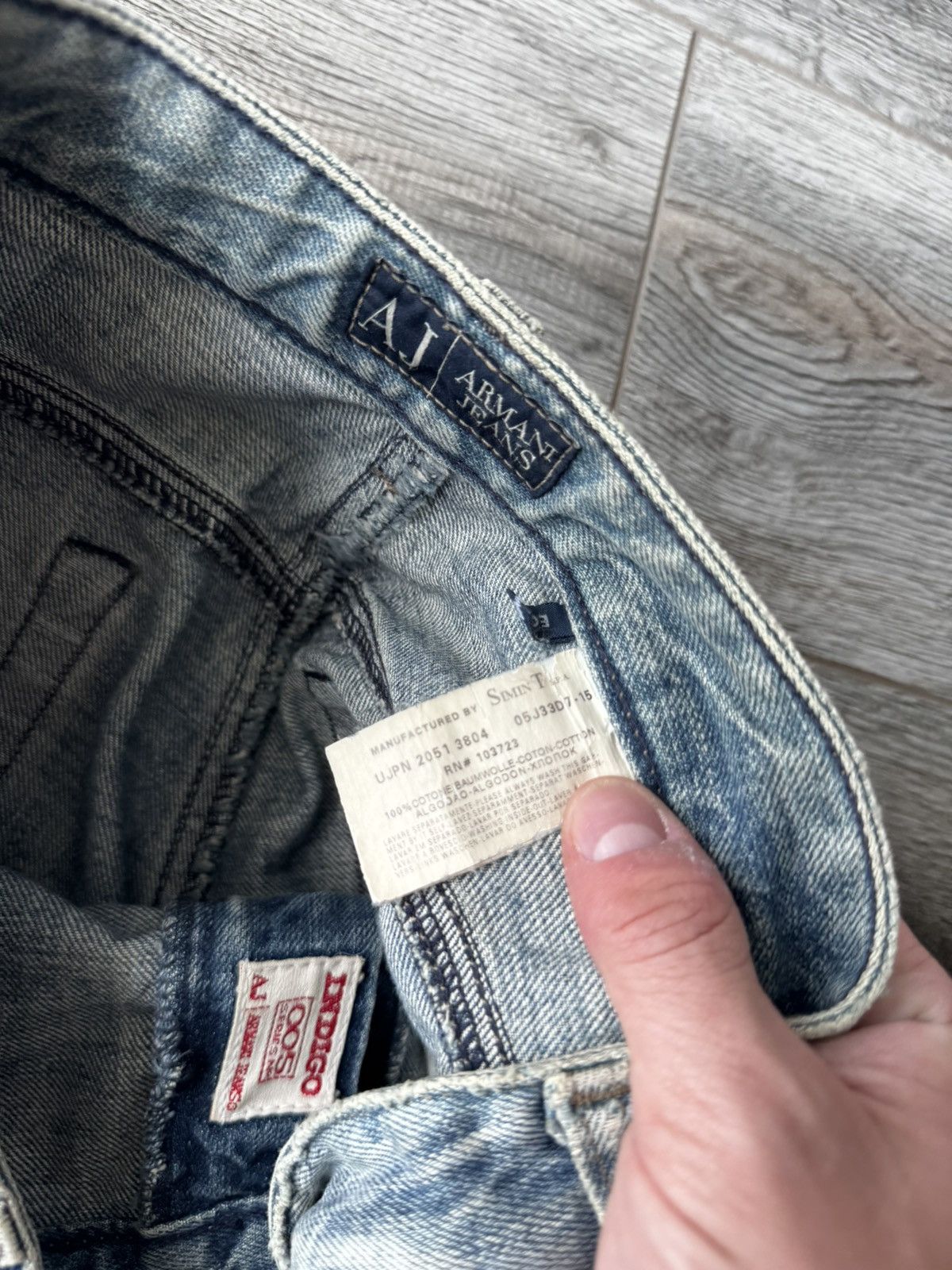 Armani Vintage Armani Jeans Y2k Bootcut Distressed Womens Jeans Size 27" / US 4 / IT 40 - 14 Thumbnail
