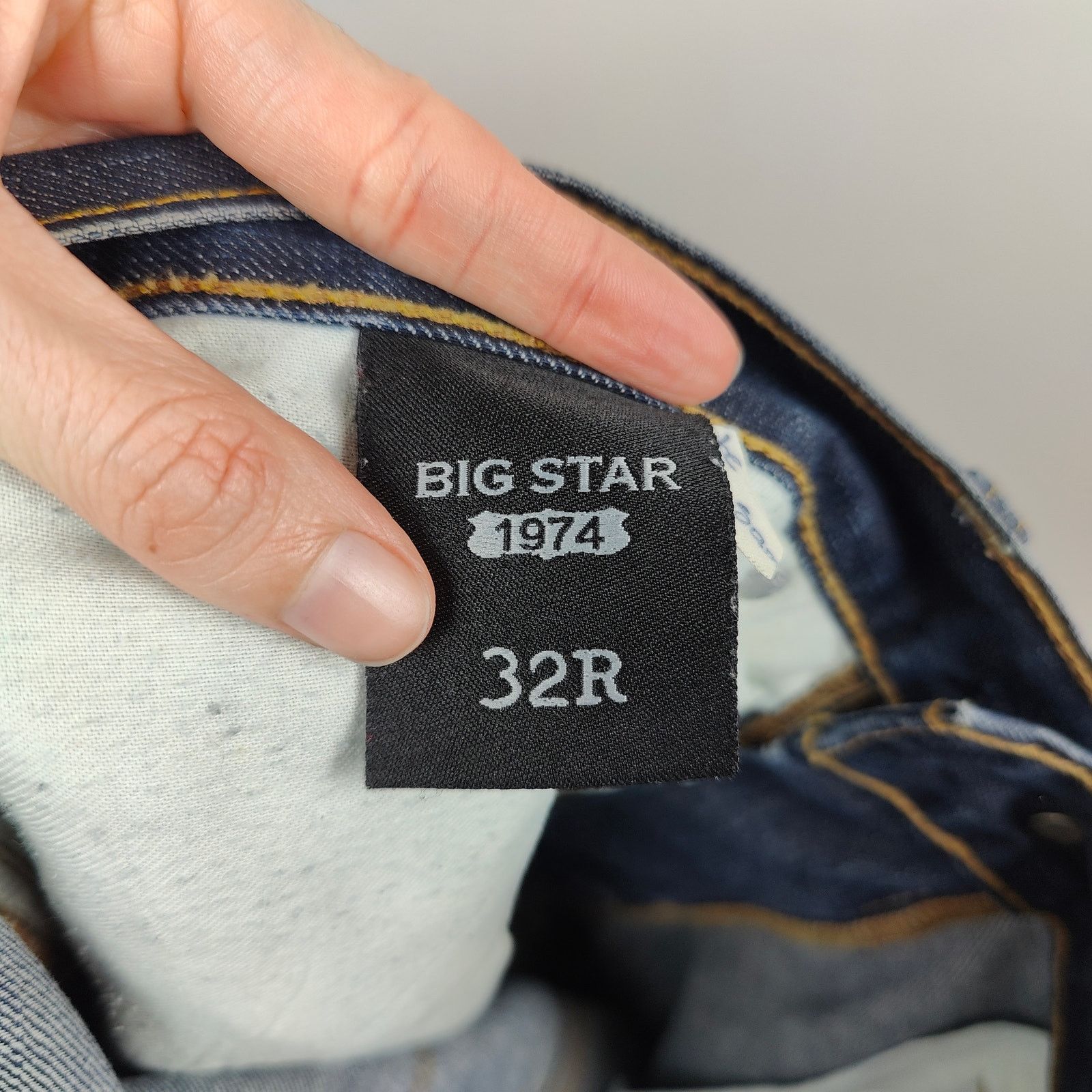 Big Star Big Star Division Slim Fit Jeans Men 32 Dark Wash Whiskering Size US 32 / EU 48 - 9 Thumbnail