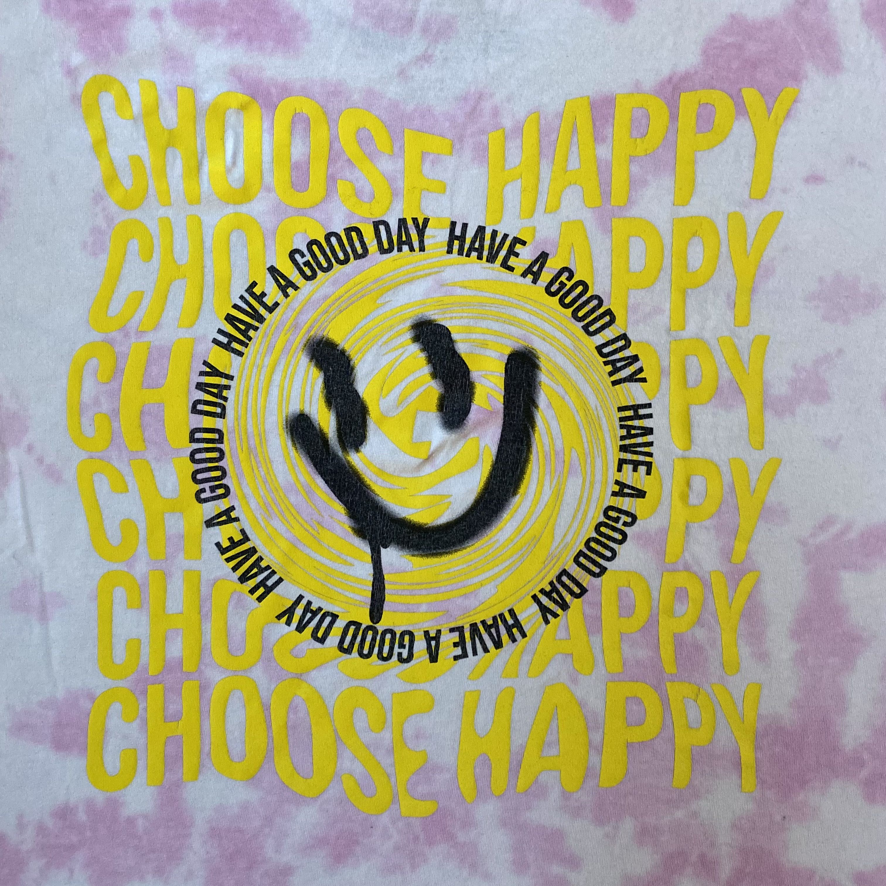 Chemistry Happy Smiley “Have A Good Day” Tie-Dye T-shirt in Pink Size US XL / EU 56 / 4 - 8 Thumbnail