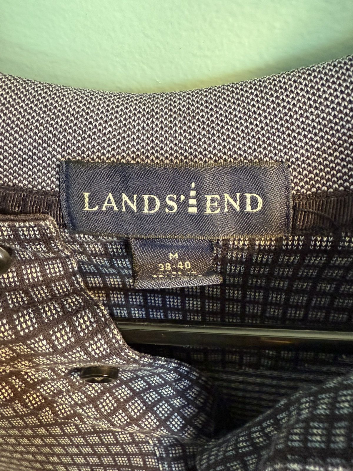 Lands' End LAND’S END BLUE PATTERNED POLO Size US M / EU 48-50 / 2 - 2 Thumbnail