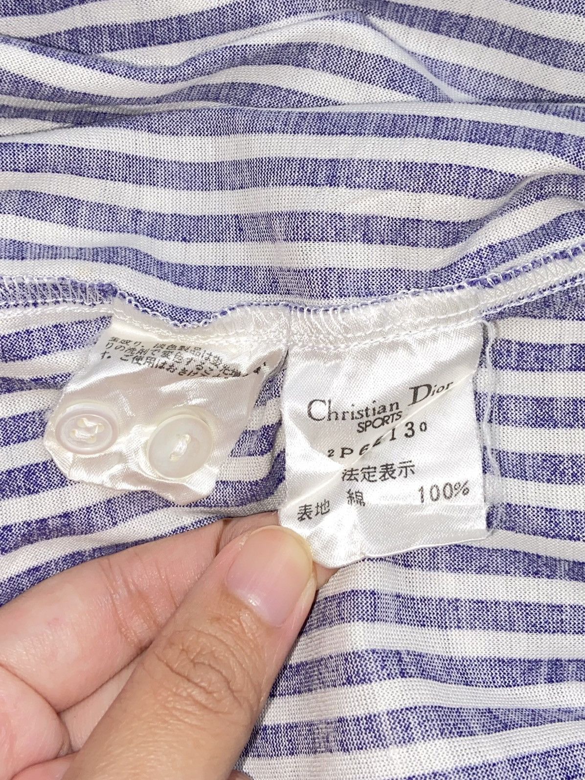 Christian Dior Monsieur × Dior CHRISTIAN DIOR SPORTS Striped Shirt Size S / US 4 / IT 40 - 12 Thumbnail