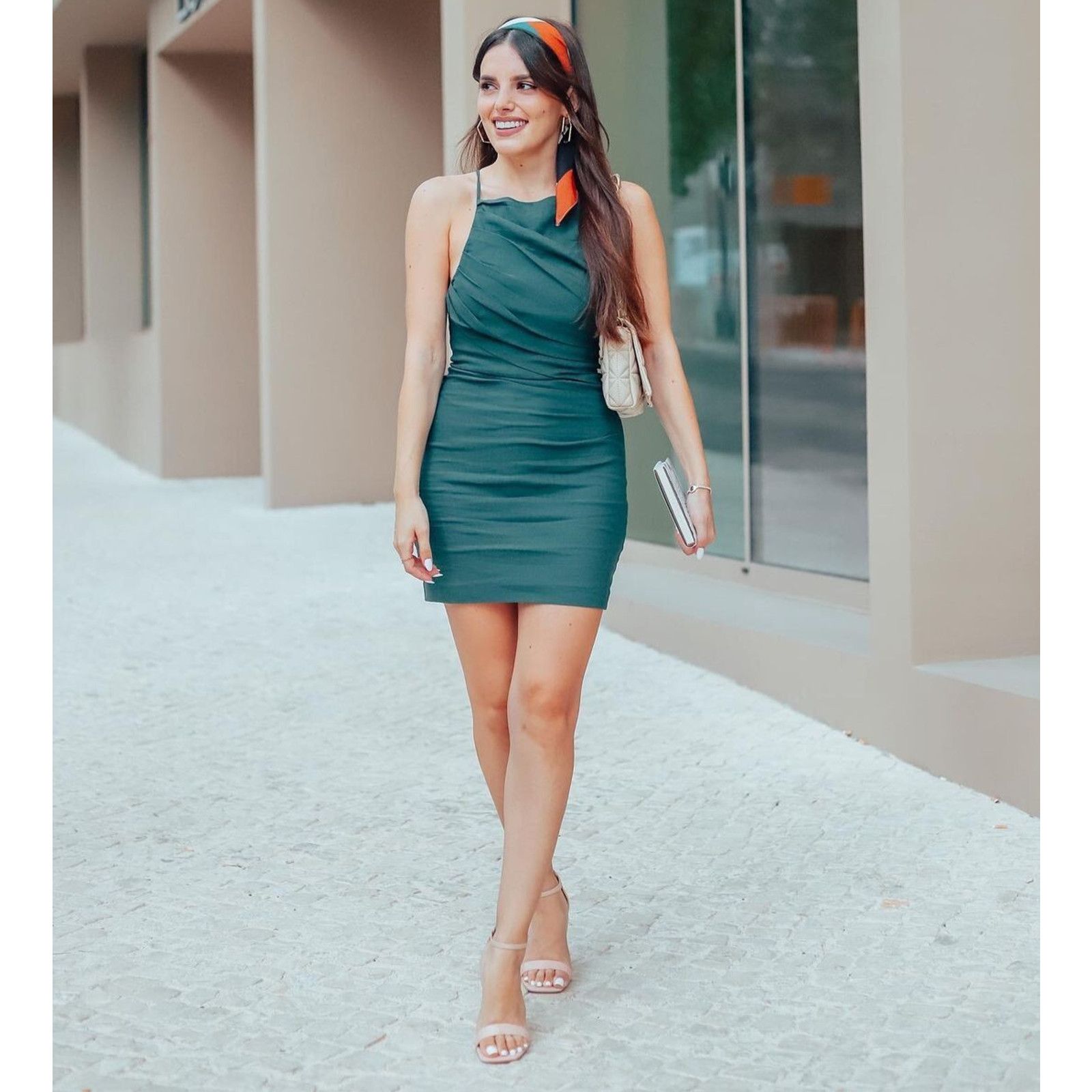 Zara Zara Green Draped Mini Dress Bodycon Strappy Dress NWT Size M / US 6-8 / IT 42-44 - 17 Thumbnail