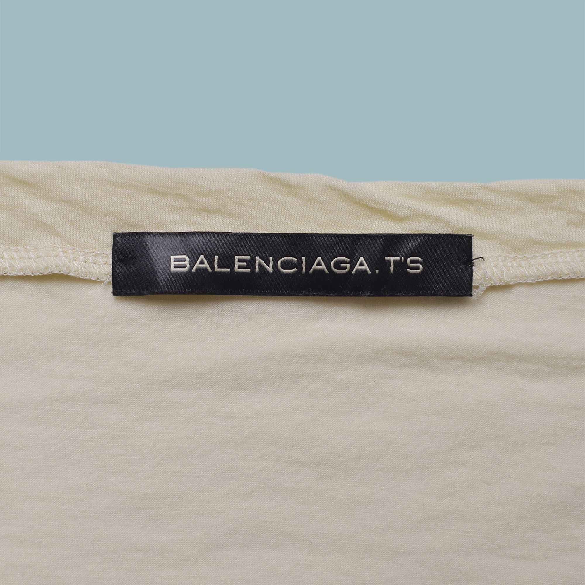 Balenciaga BALENCIAGA Off-white Long-sleeve T-Shirt Made in Portugal Size US L / EU 52-54 / 3 - 2 Thumbnail