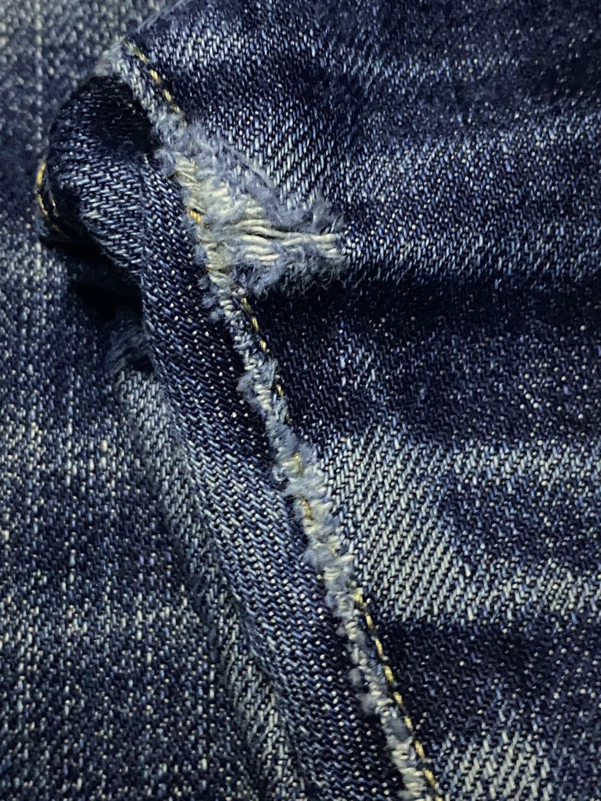 Undercover × Uniqlo Uniqlo Selvedge Blue Whisker Fade Wash Distressed Jeans Size US 37 - 11 Thumbnail