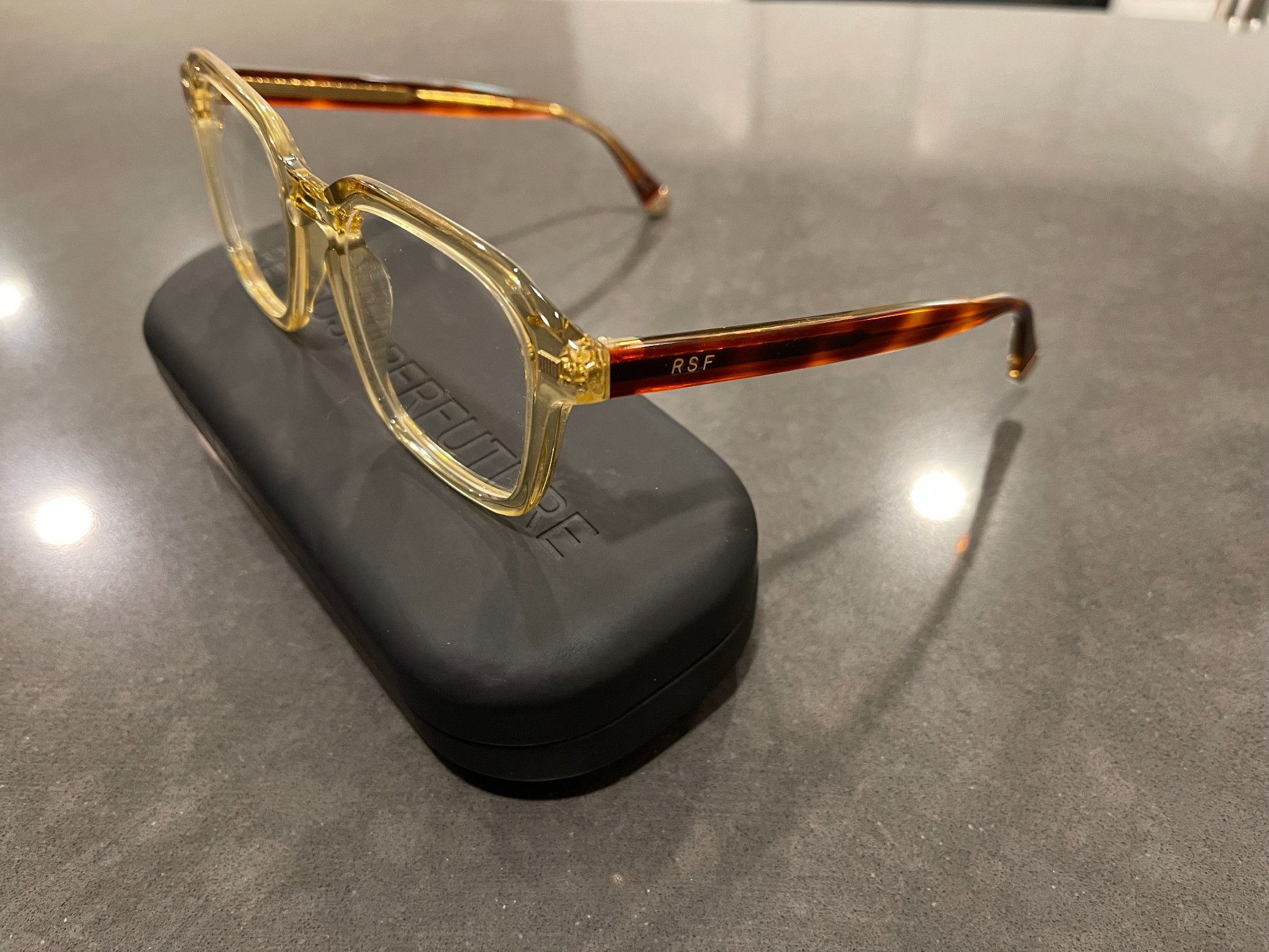 Retrosuperfuture Retrosuperfuture Yellow Tortoise Eyeglasses w/ Case Size ONE SIZE - 2 Thumbnail