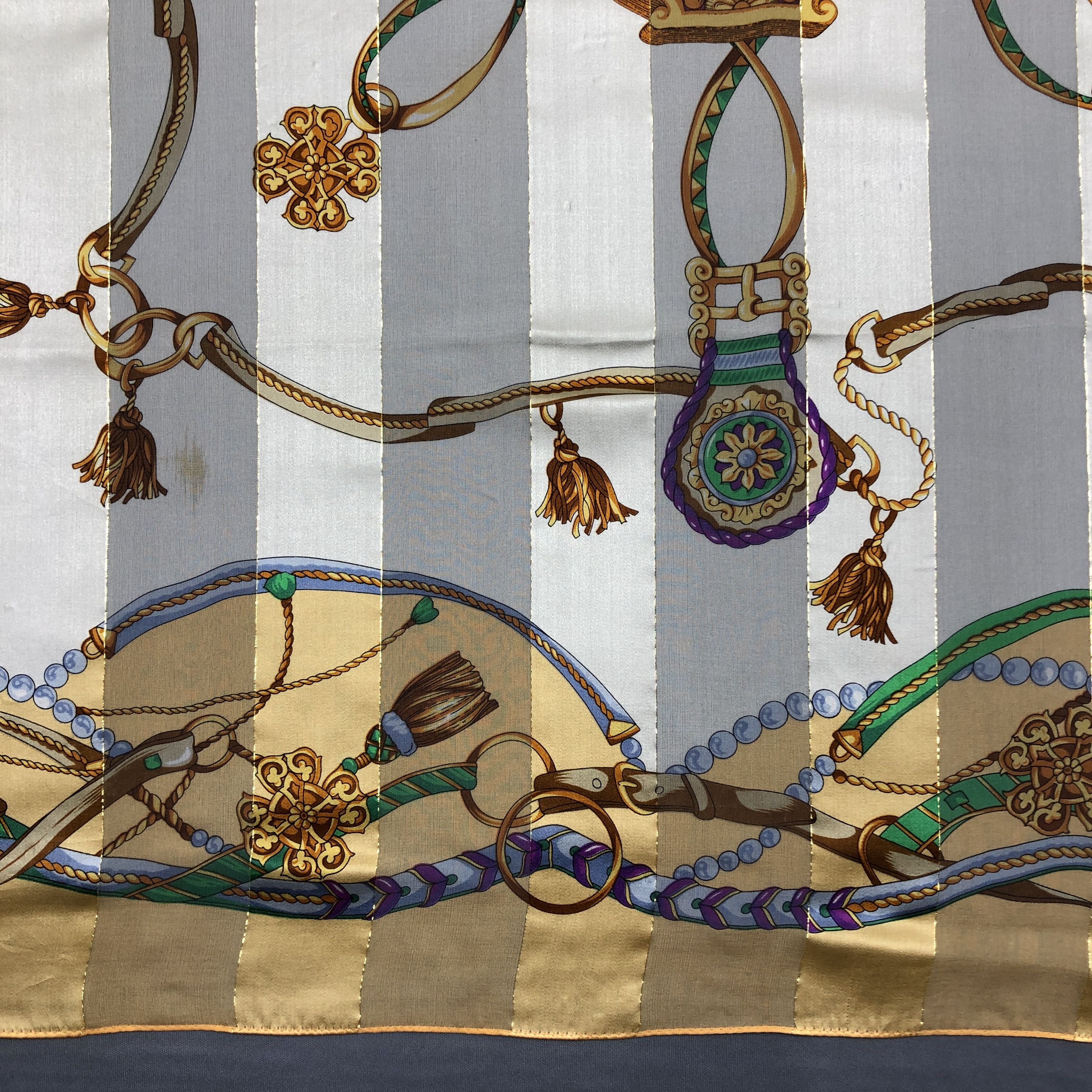 Japanese Brand Vintage SILK Scarf Twill Stole Wraps Scarves - GF60021 Size ONE SIZE - 5 Thumbnail