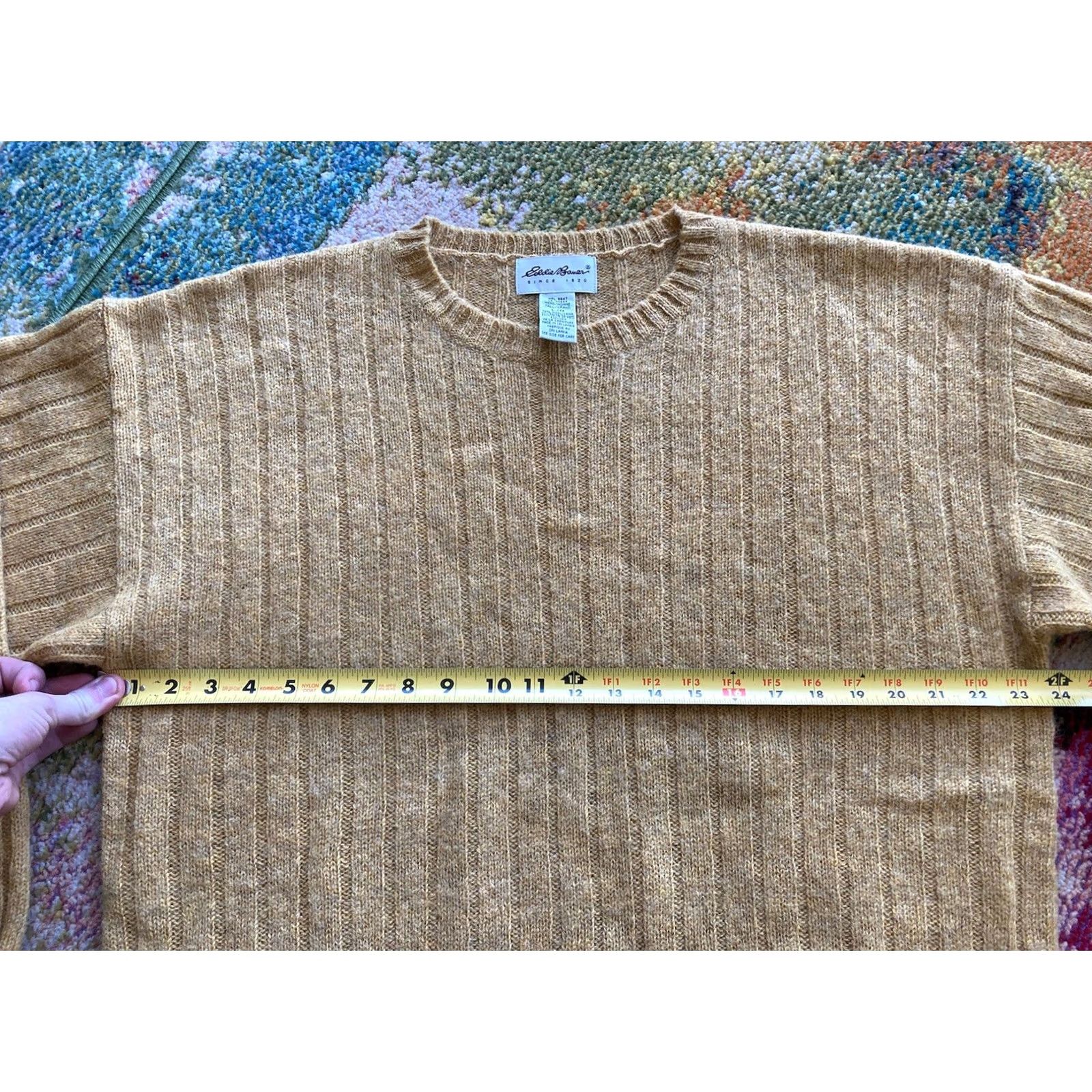 Eddie Bauer Vintage Eddie Bauer Sweater Mens Large Tall Yellow Wool Blend Ribbed Knit Size US L / EU 52-54 / 3 - 5 Thumbnail