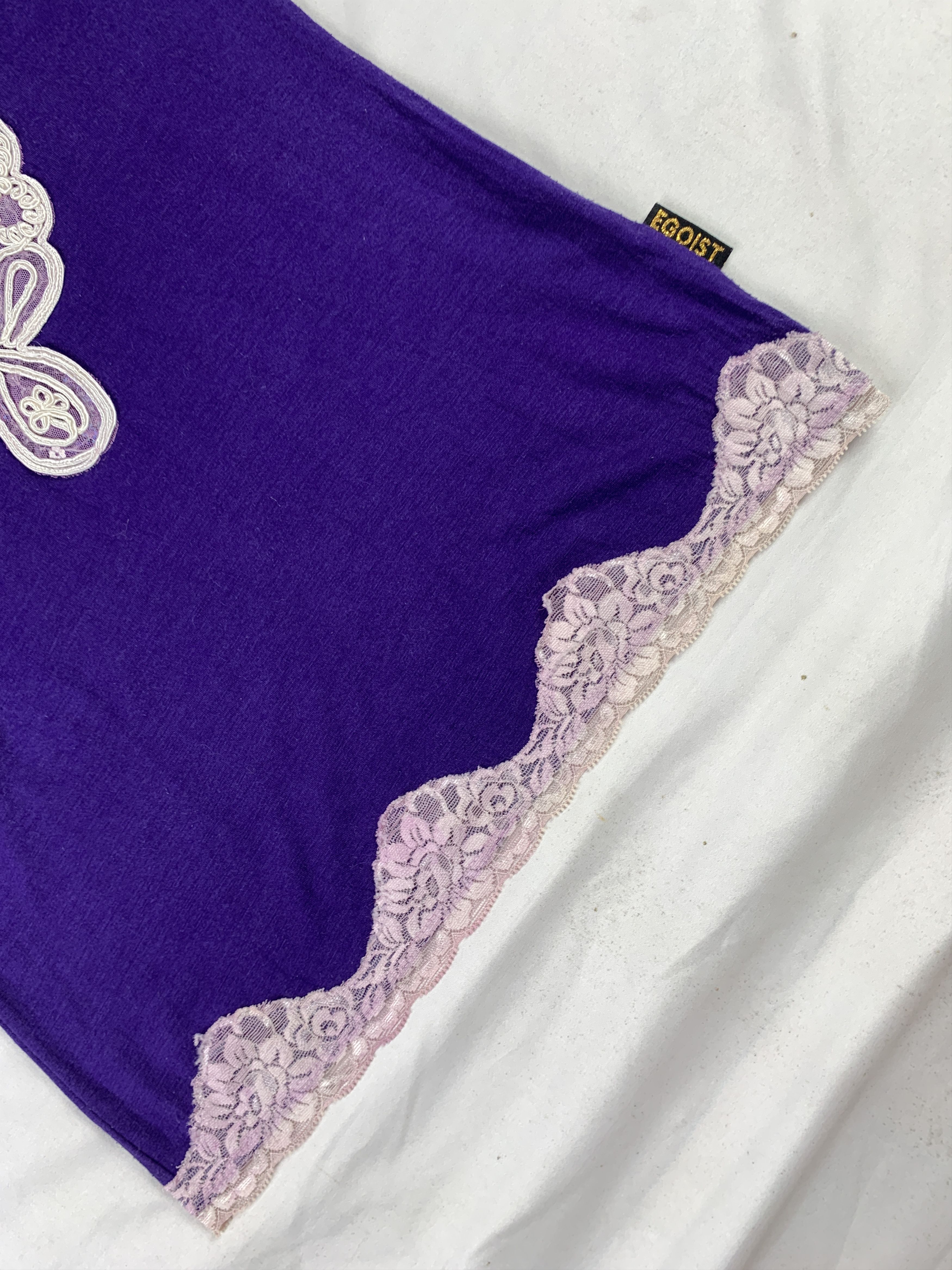 Japanese Brand Egoist Purple Trim Tank Top (S) Size S / US 4 / IT 40 - 4 Thumbnail
